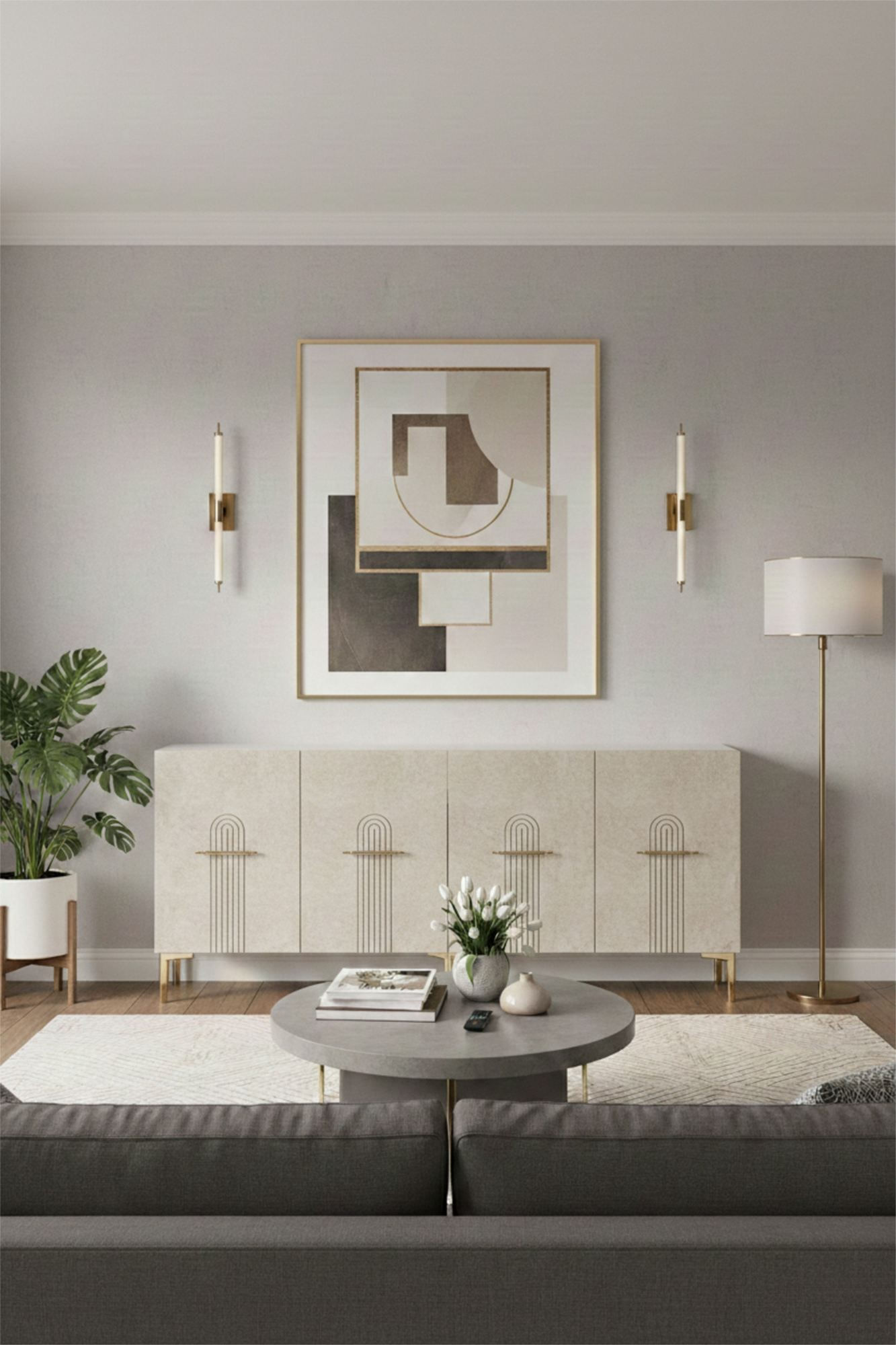 Consola Ida 180, 180 x 75 x 32 cm, alb travertin auriu, PAL melaminat, alb / travertin / gold — imaginea 3