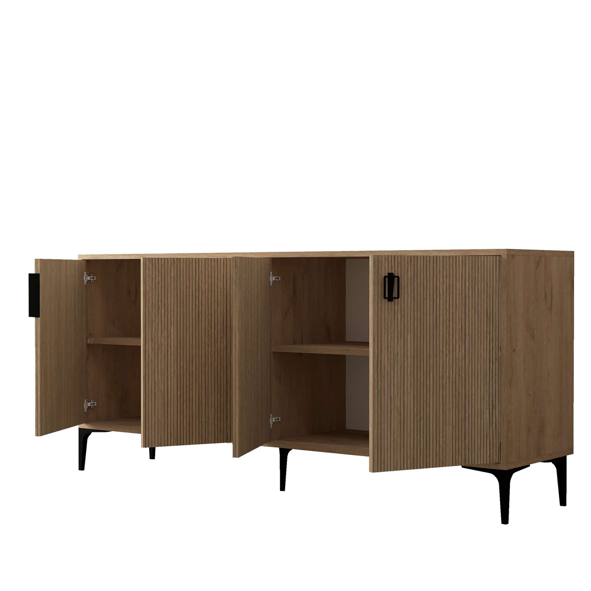 Consola Neva 4004, 180 x 80,5 x 45 cm, stejar safir, PAL melaminat — imaginea 4