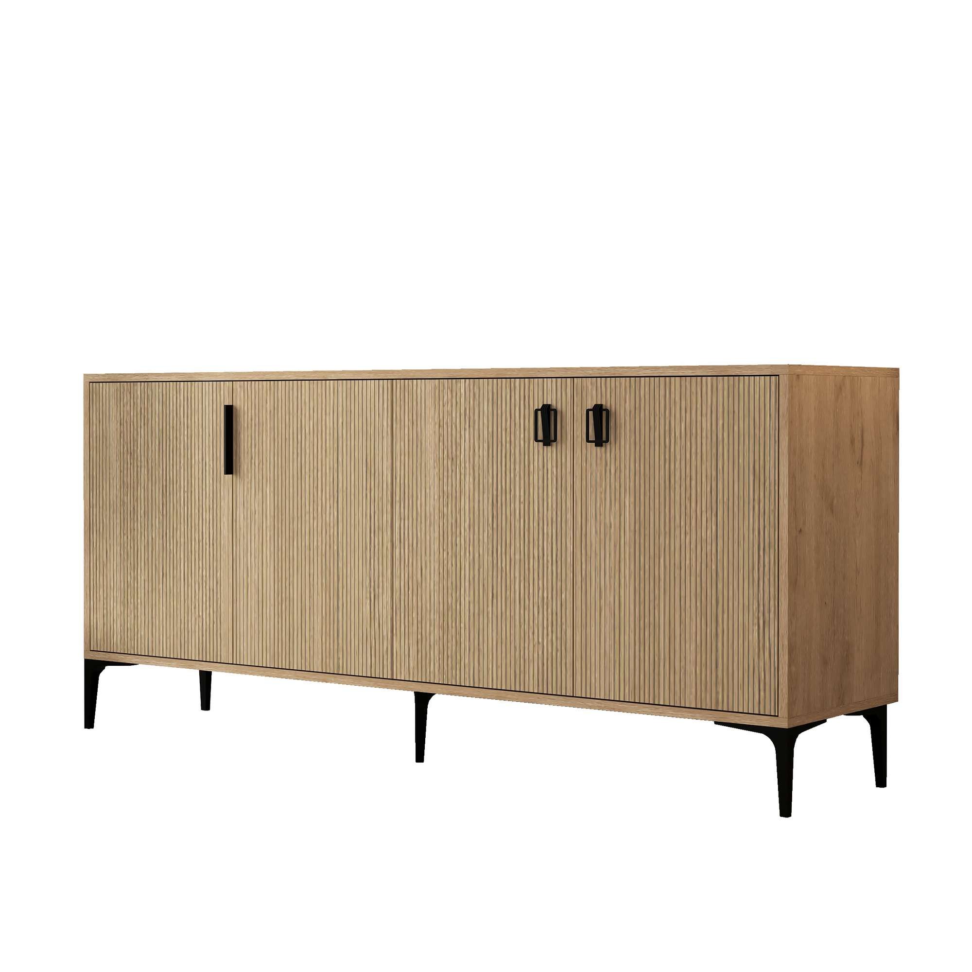 Consola Neva 4004, 180 x 80,5 x 45 cm, stejar safir, PAL melaminat — imaginea 5
