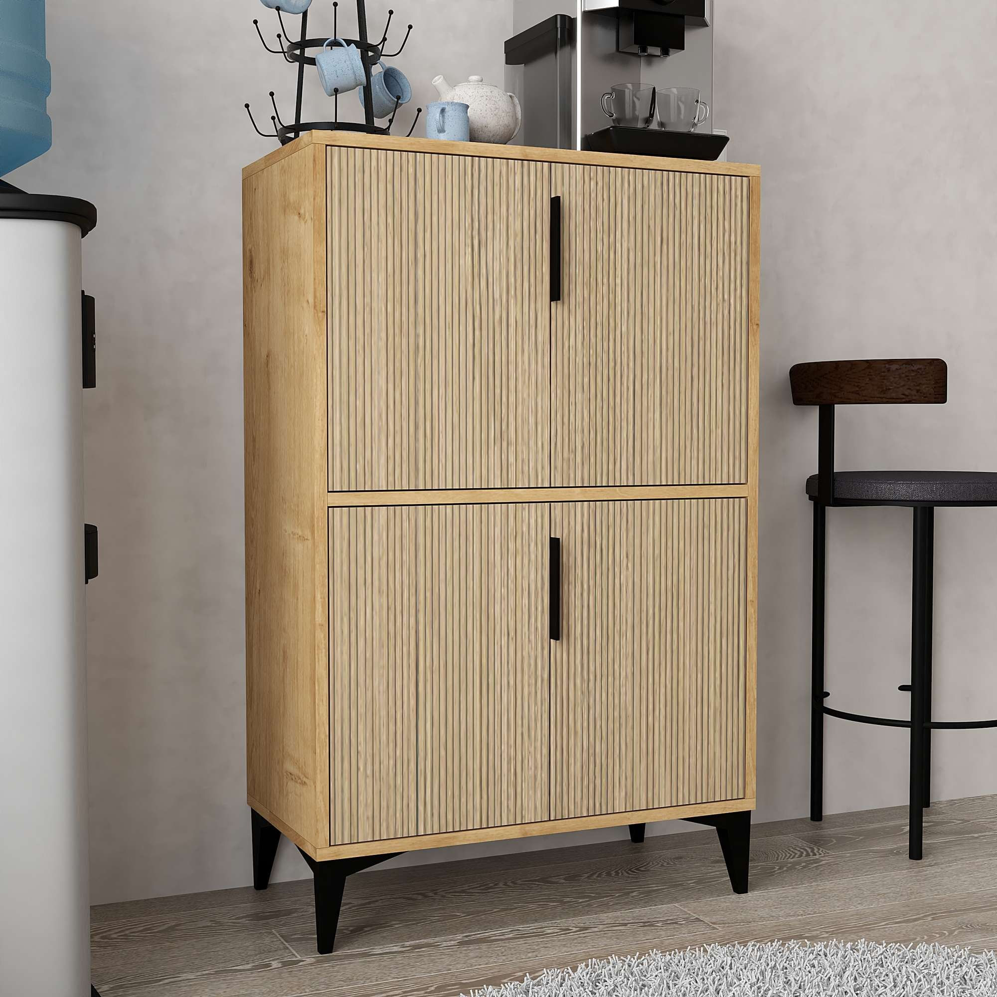 Dulap Ada 1405, 72 x 114 x 36,5 cm, stejar safir, PAL melaminat — imaginea 5