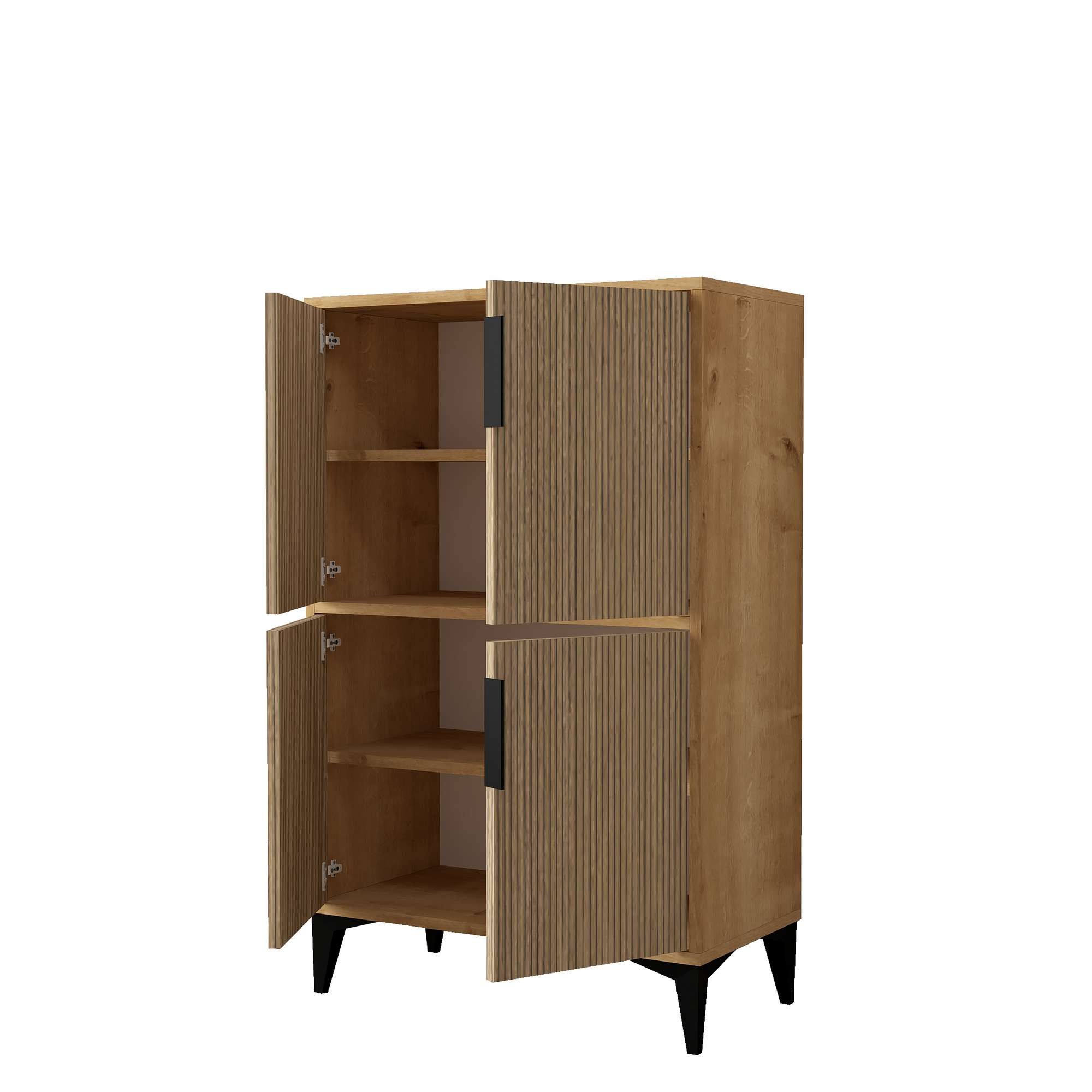 Dulap Ada 1405, 72 x 114 x 36,5 cm, stejar safir, PAL melaminat — imaginea 9
