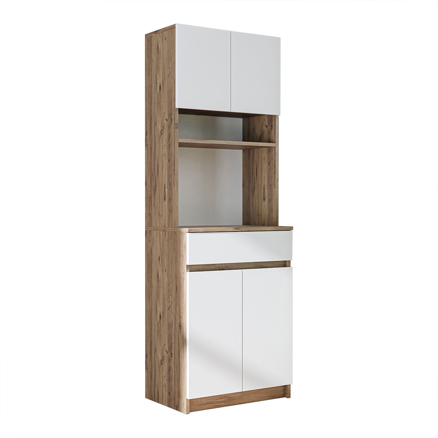 Dulap 2738, 60 x 180 x 42 cm, pin atlantic alb, PAL melaminat, spatiu de depozitare, fixare pe perete — imaginea 5