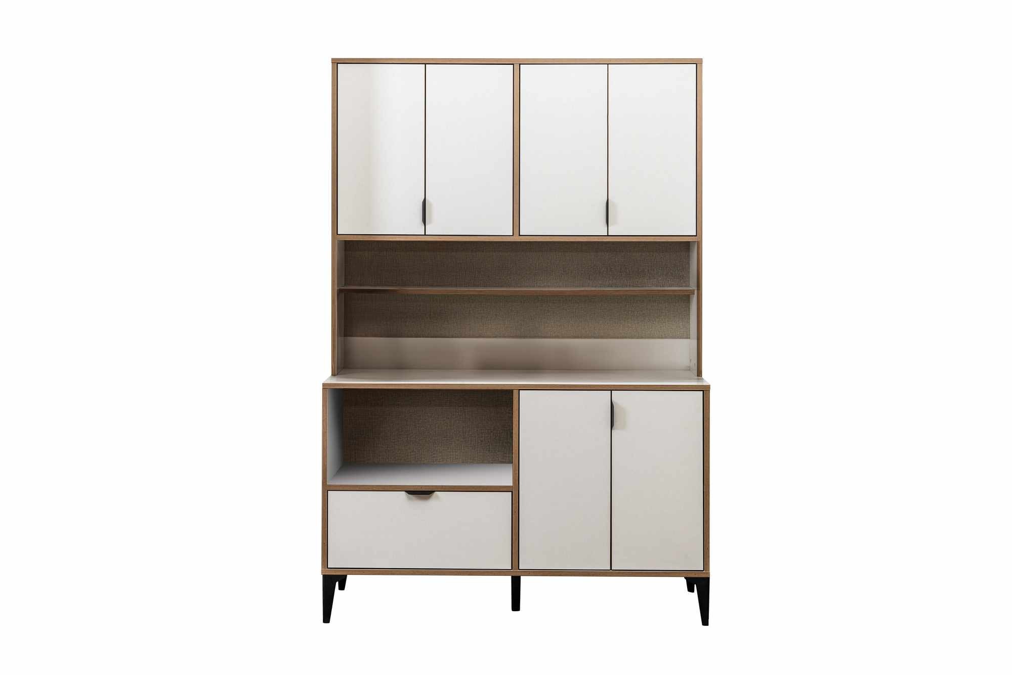 Dulap Arden Coffee, 127 x 190 x 44 cm, alb, PAL melaminat — imaginea 12