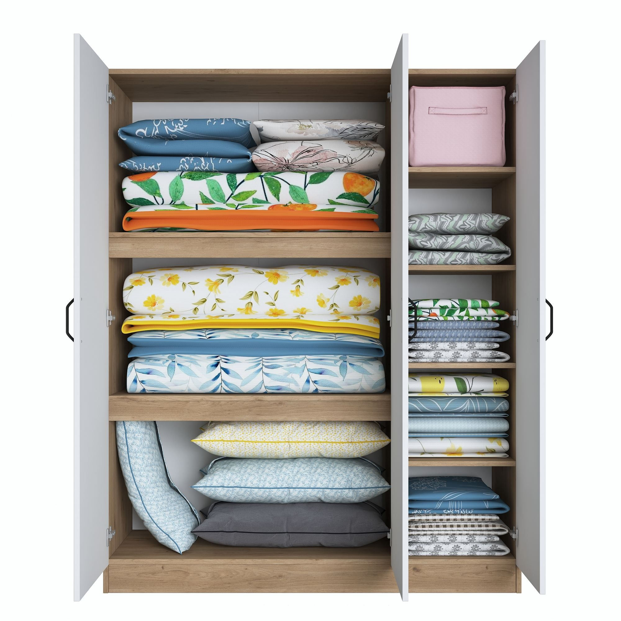 Dulap haine BA105, 145 x 181,9 x 55 cm, nuc alb, PAL, spatiu de depozitare, fixare pe perete — imaginea 12