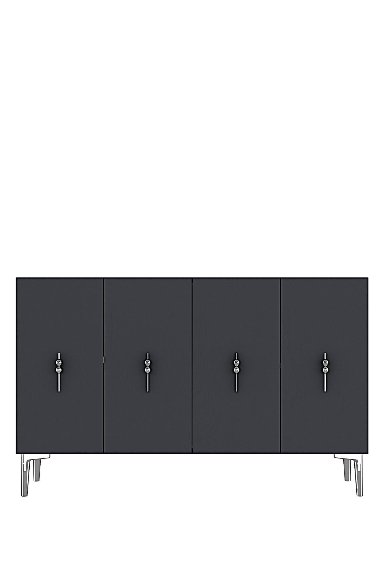Consola Salkım 120, 120 x 79 x 32 cm, antracit argintiu, PAL melaminat, spatiu de depozitare, fixare pe perete, antracit / silver — imaginea 4