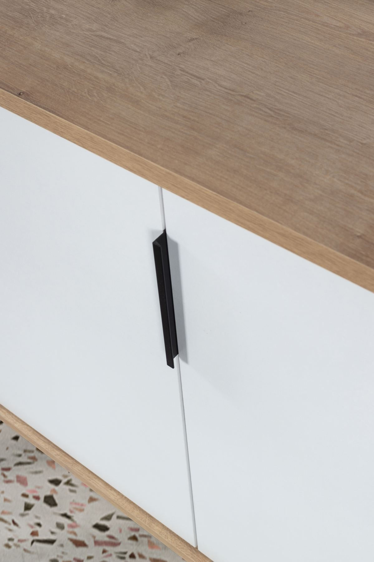 Consola Sırma 4815, 180 x 82 x 44 cm, stejar safir alb, PAL melaminat — imaginea 4
