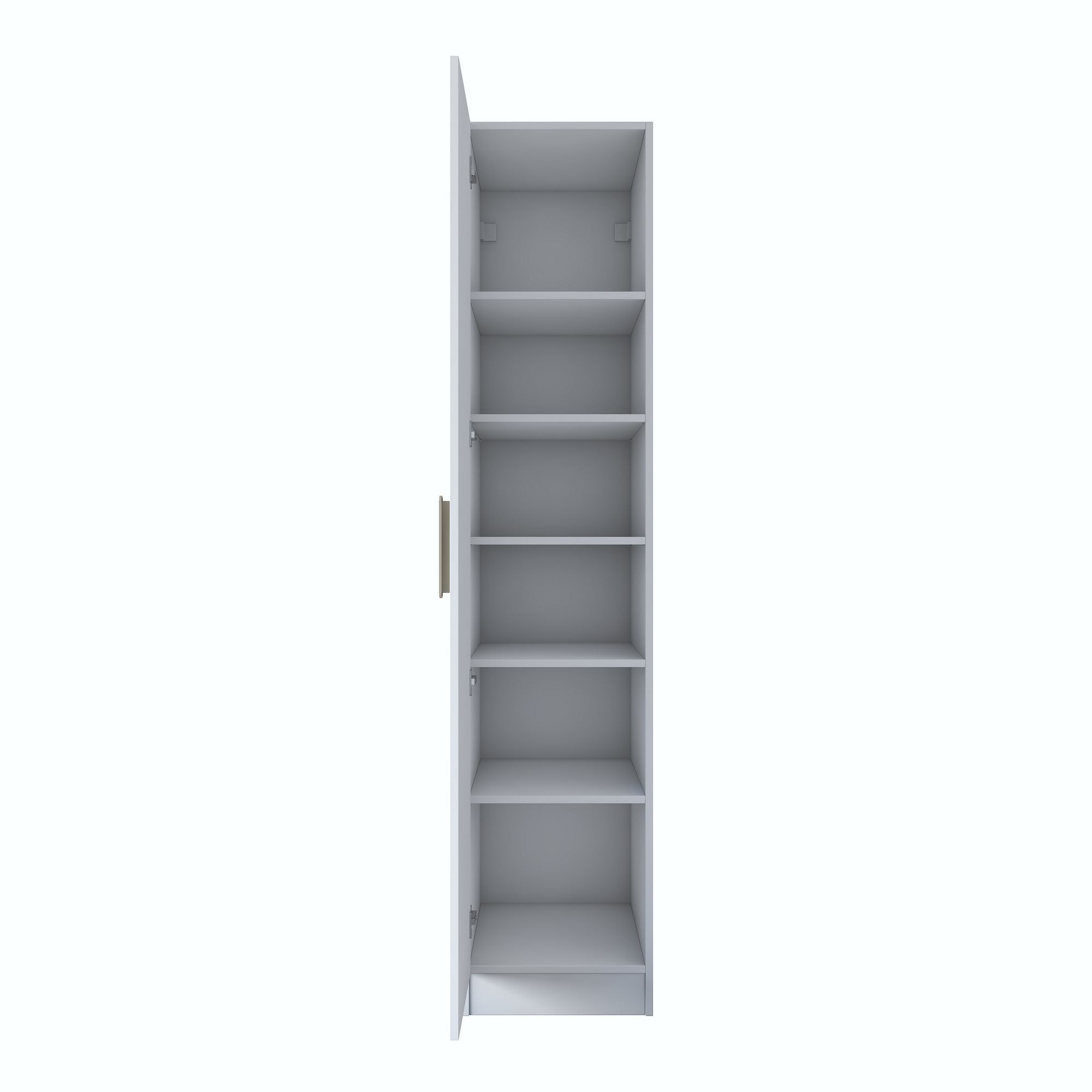 Dulap haine BA162, 45 x 210 x 57,5 cm, alb, PAL, spatiu de depozitare, fixare pe perete — imaginea 4