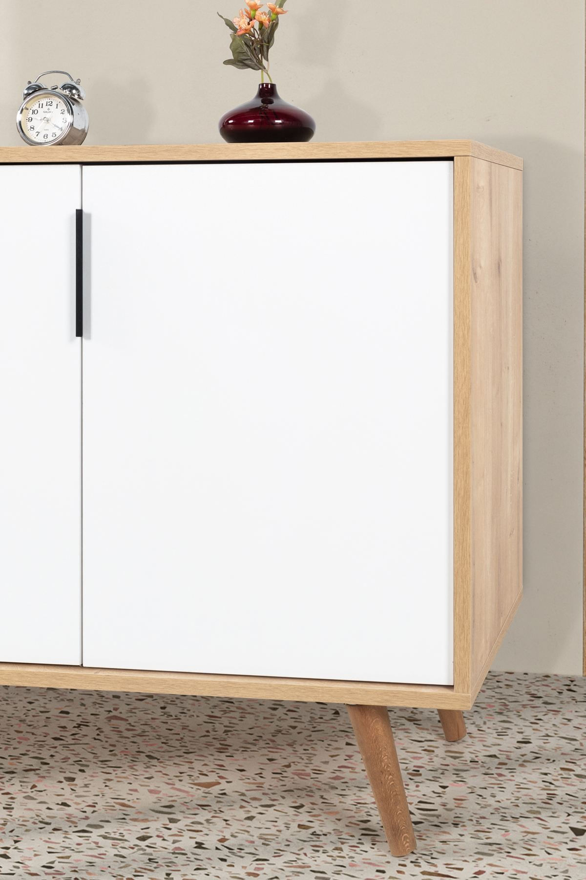 Consola Sırma 4815, 180 x 82 x 44 cm, stejar safir alb, PAL melaminat — imaginea 6