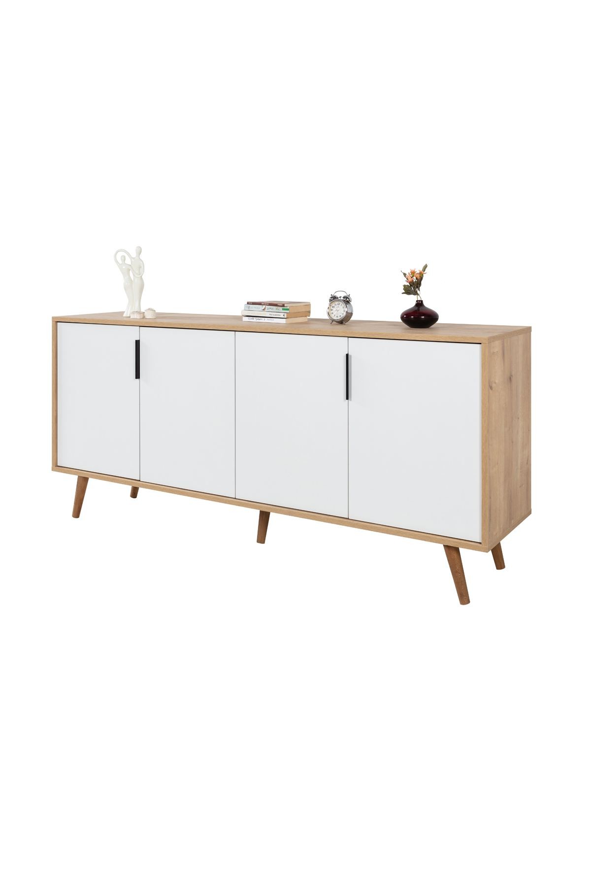 Consola Sırma 4815, 180 x 82 x 44 cm, stejar safir alb, PAL melaminat — imaginea 7