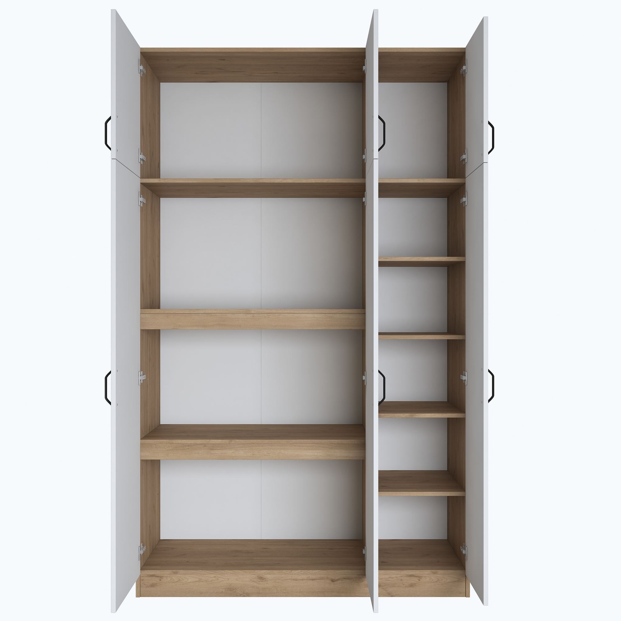 Dulap haine BA104, 145 x 239 x 55 cm, nuc alb, PAL, spatiu de depozitare, fixare pe perete — imaginea 13