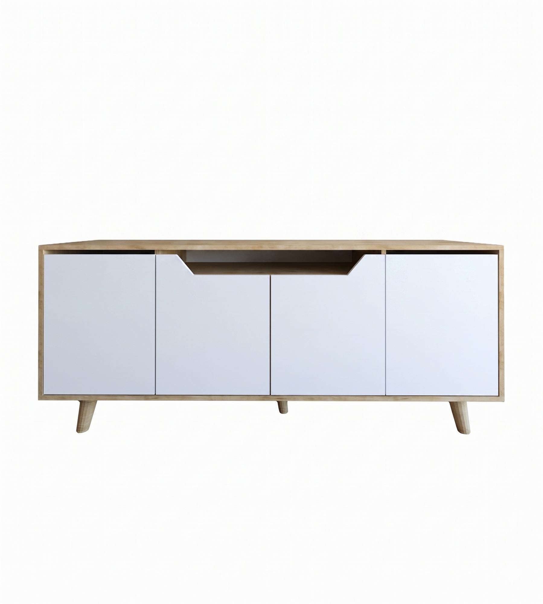 Consola Roma 180, 180 x 80 x 45 cm, stejar safir alb, PAL melaminat, spatiu de depozitare, fixare pe perete, capacitate 30 kg — imaginea 2