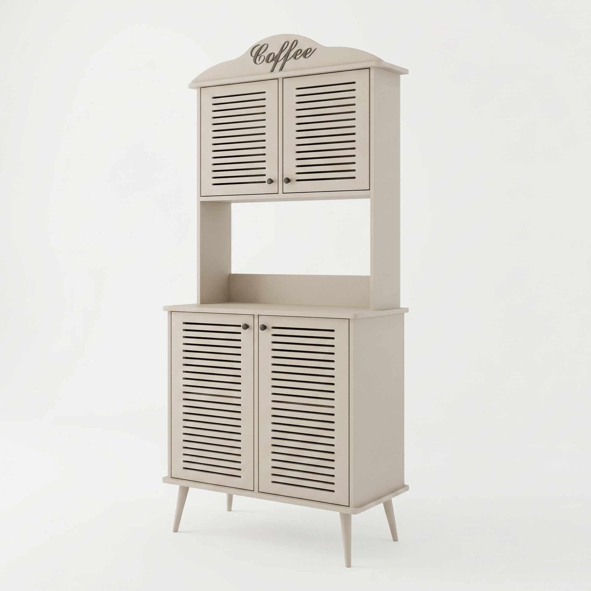 Dulap bar cafea Avior 90 - Sandstone, 90 x 170 x 40 cm, bej nisip, MDF, capacitate 35 kg, sandstone — imaginea 2