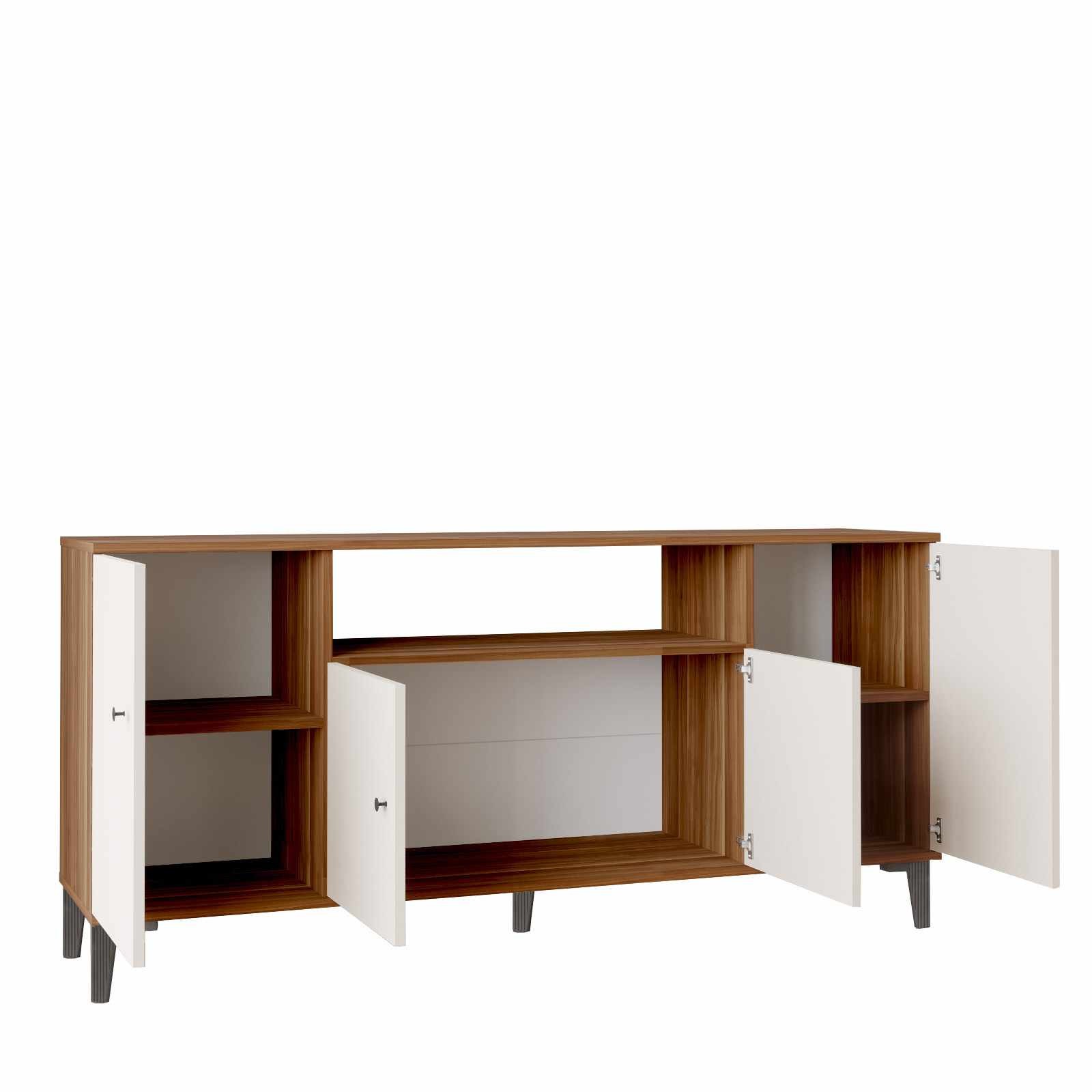 Consola Vıs3-Cka, 180 x 85 x 44,5 cm, nuc, PAL melaminat — imaginea 3