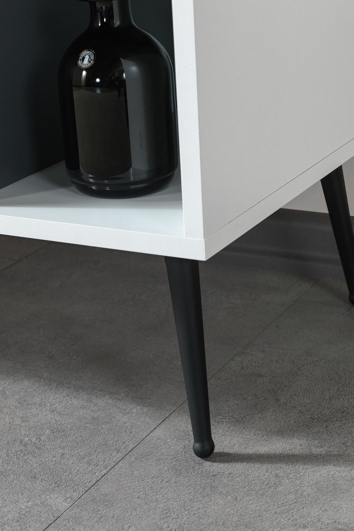 Consola Şile 4112, 100 x 83 x 44 cm, alb antracit, PAL melaminat — imaginea 2