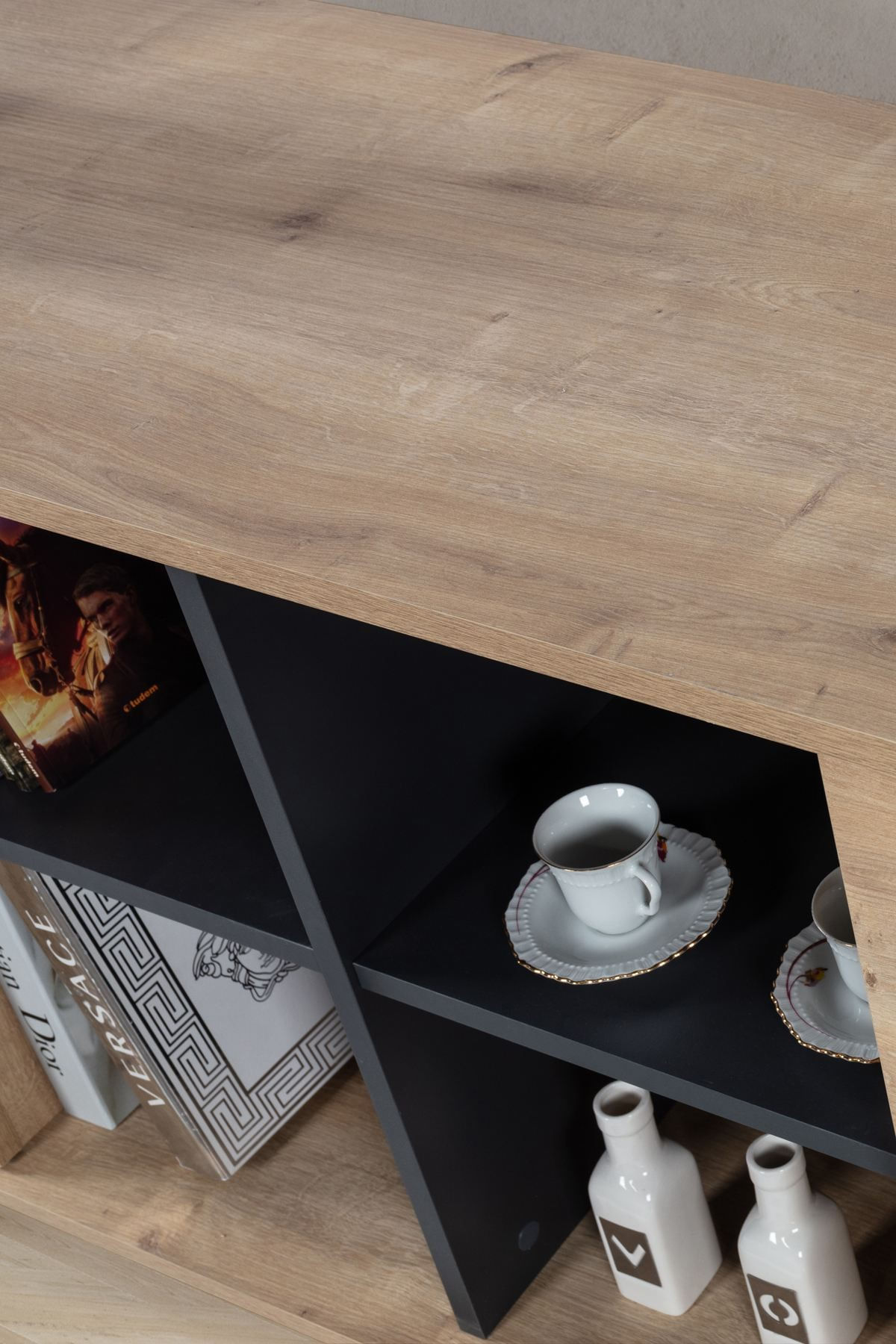 Consola Sina 4619, 160 x 82 x 44 cm, stejar safir antracit, PAL melaminat — imaginea 7