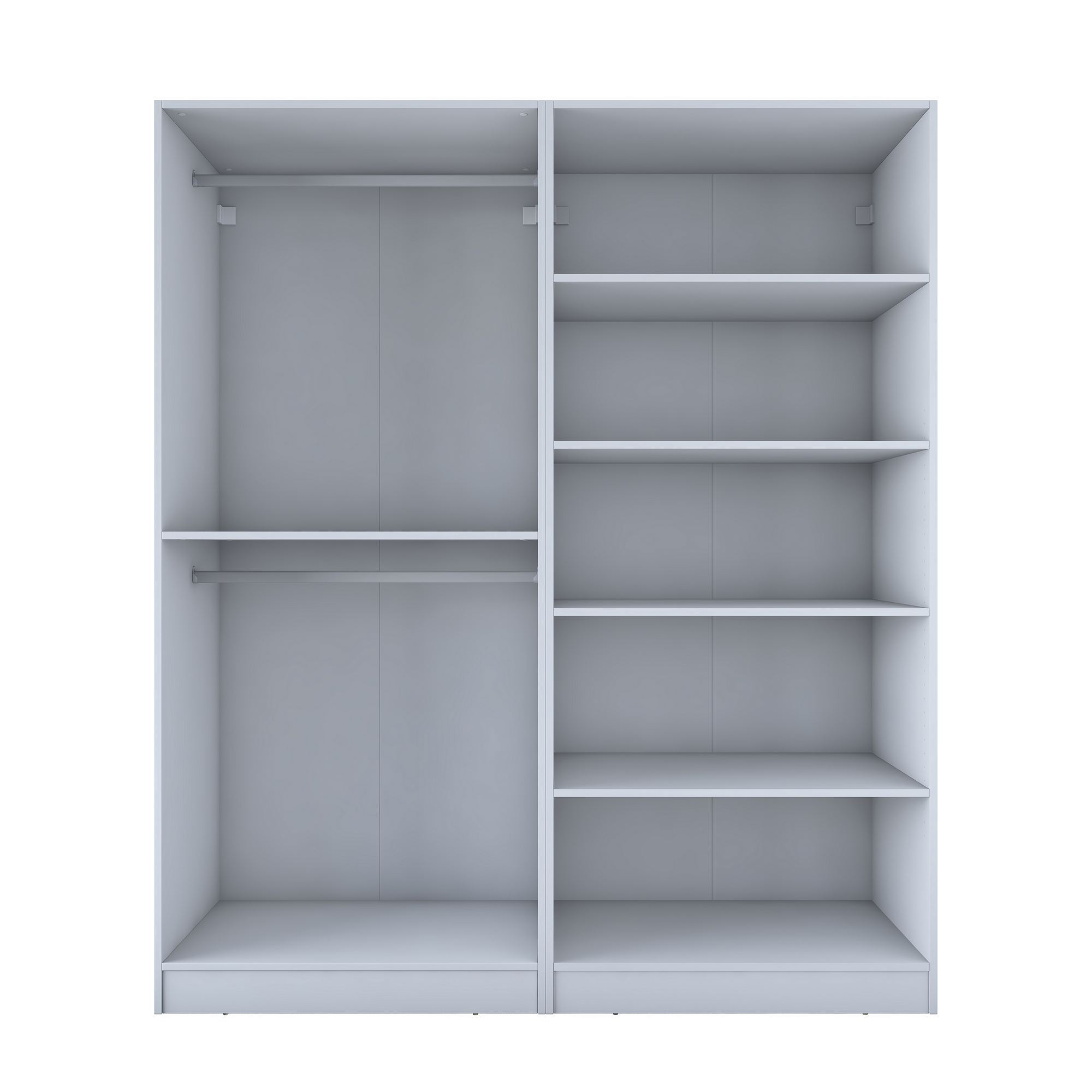 Dulap haine BA208, 180 x 210 x 57,5 cm, alb, PAL, spatiu de depozitare, fixare pe perete — imaginea 12