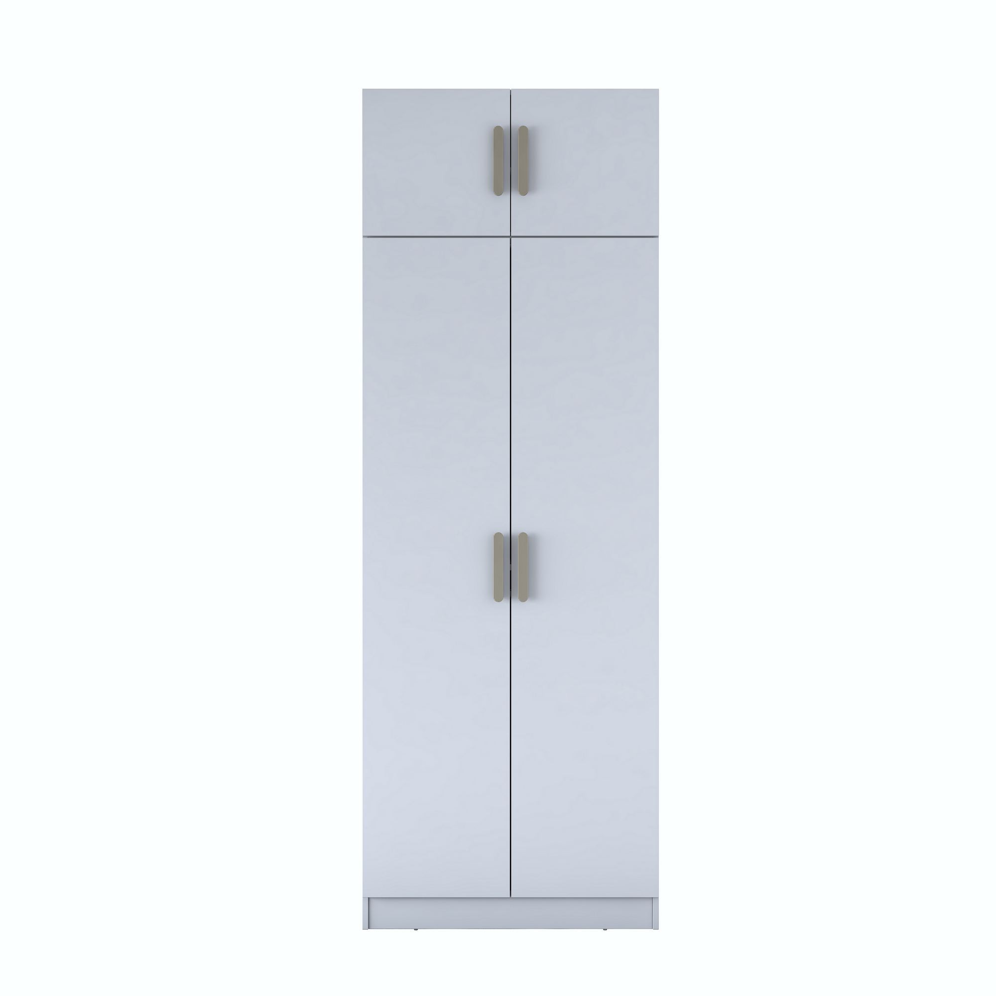 Dulap haine BA209, 90 x 255 x 57,5 cm, alb, PAL, spatiu de depozitare, fixare pe perete — imaginea 5