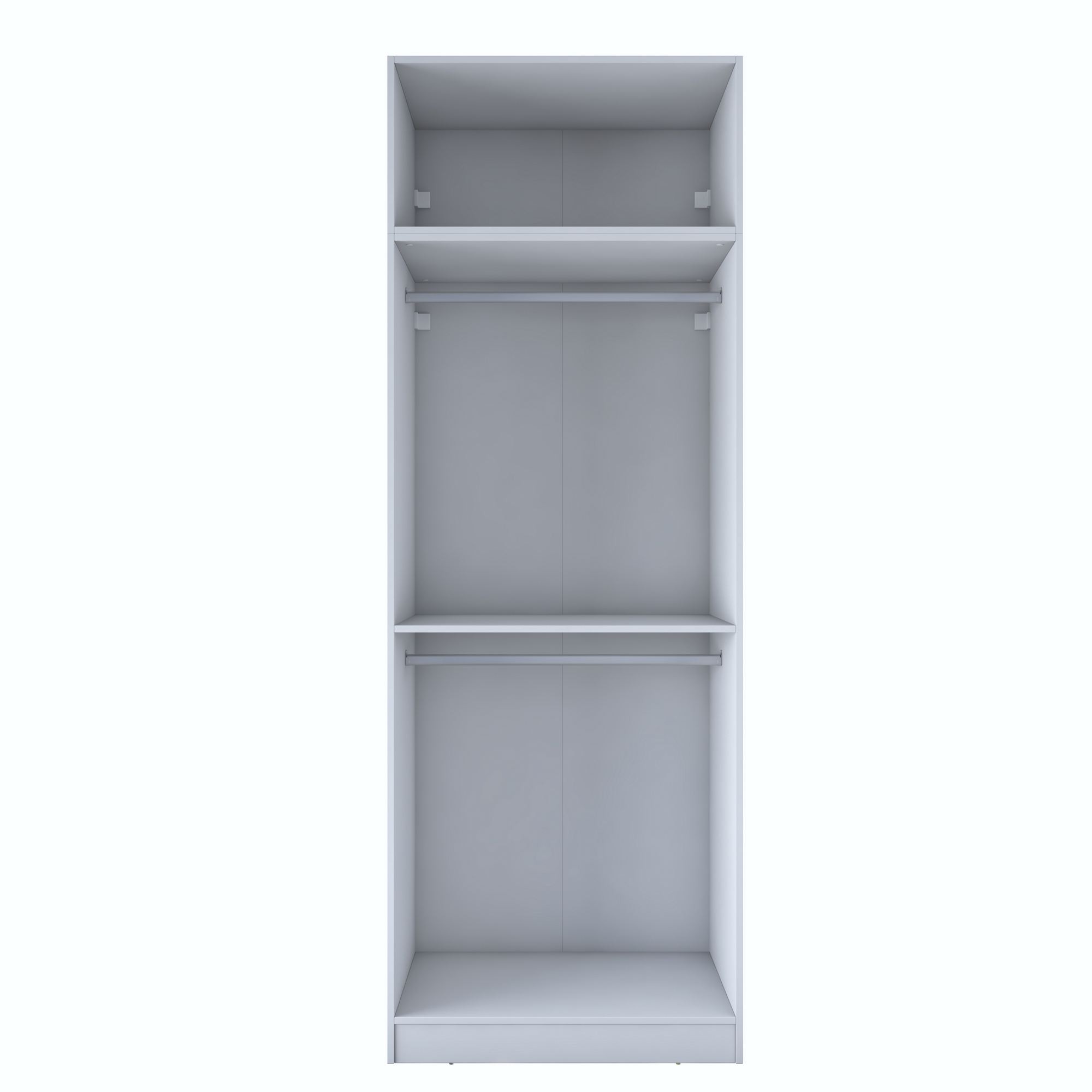 Dulap haine BA209, 90 x 255 x 57,5 cm, alb, PAL, spatiu de depozitare, fixare pe perete — imaginea 6