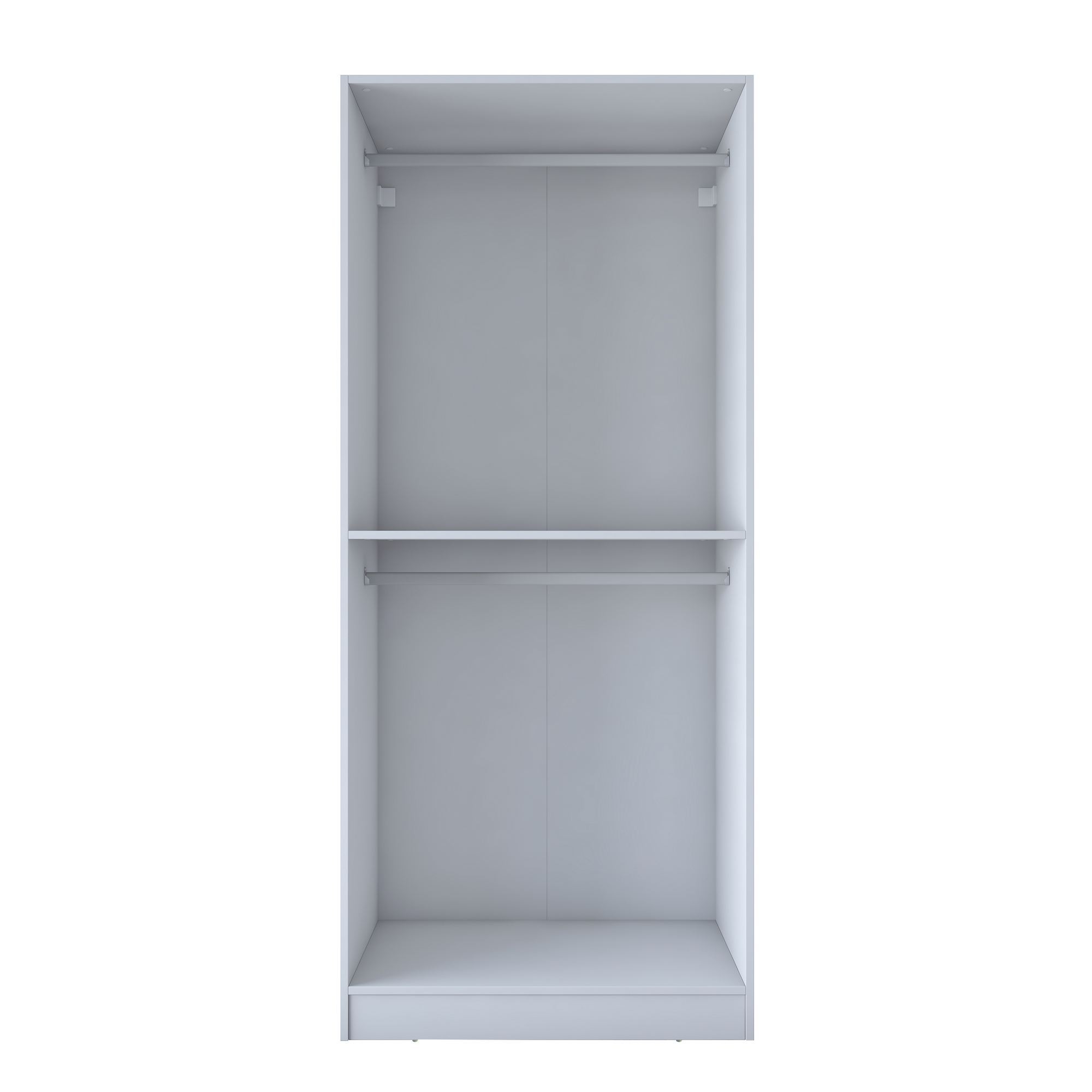 Dulap haine BA201, 90 x 210 x 57,5 cm, alb, PAL, spatiu de depozitare, fixare pe perete — imaginea 10