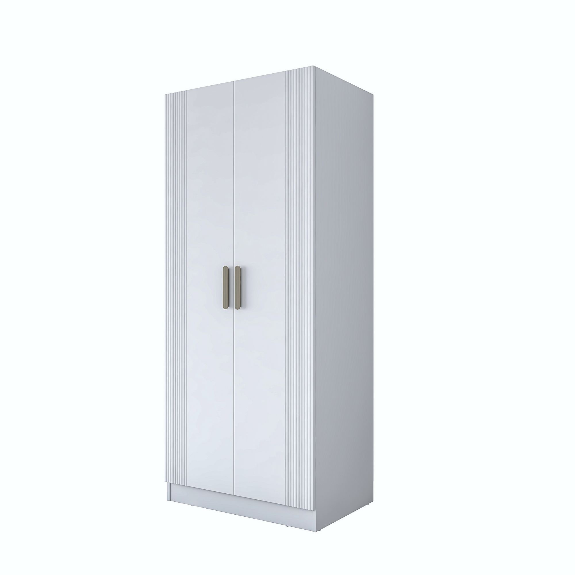 Dulap haine BA180, 90 x 210 x 57,5 cm, alb, PAL, spatiu de depozitare, fixare pe perete — imaginea 6