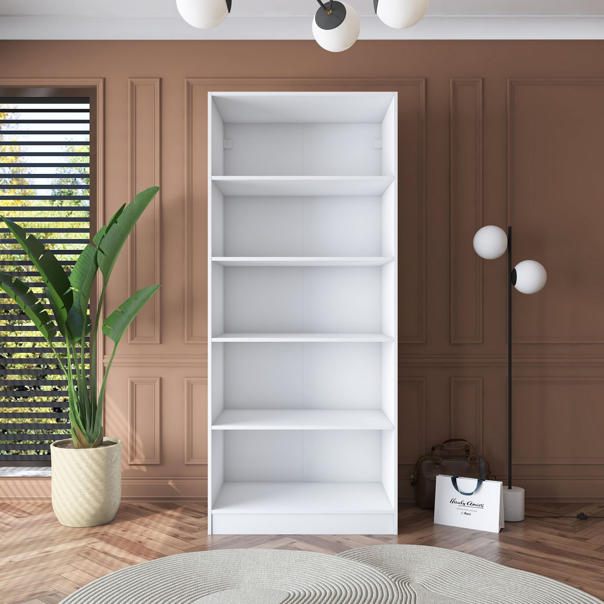 Dulap haine BA180, 90 x 210 x 57,5 cm, alb, PAL, spatiu de depozitare, fixare pe perete — imaginea 12