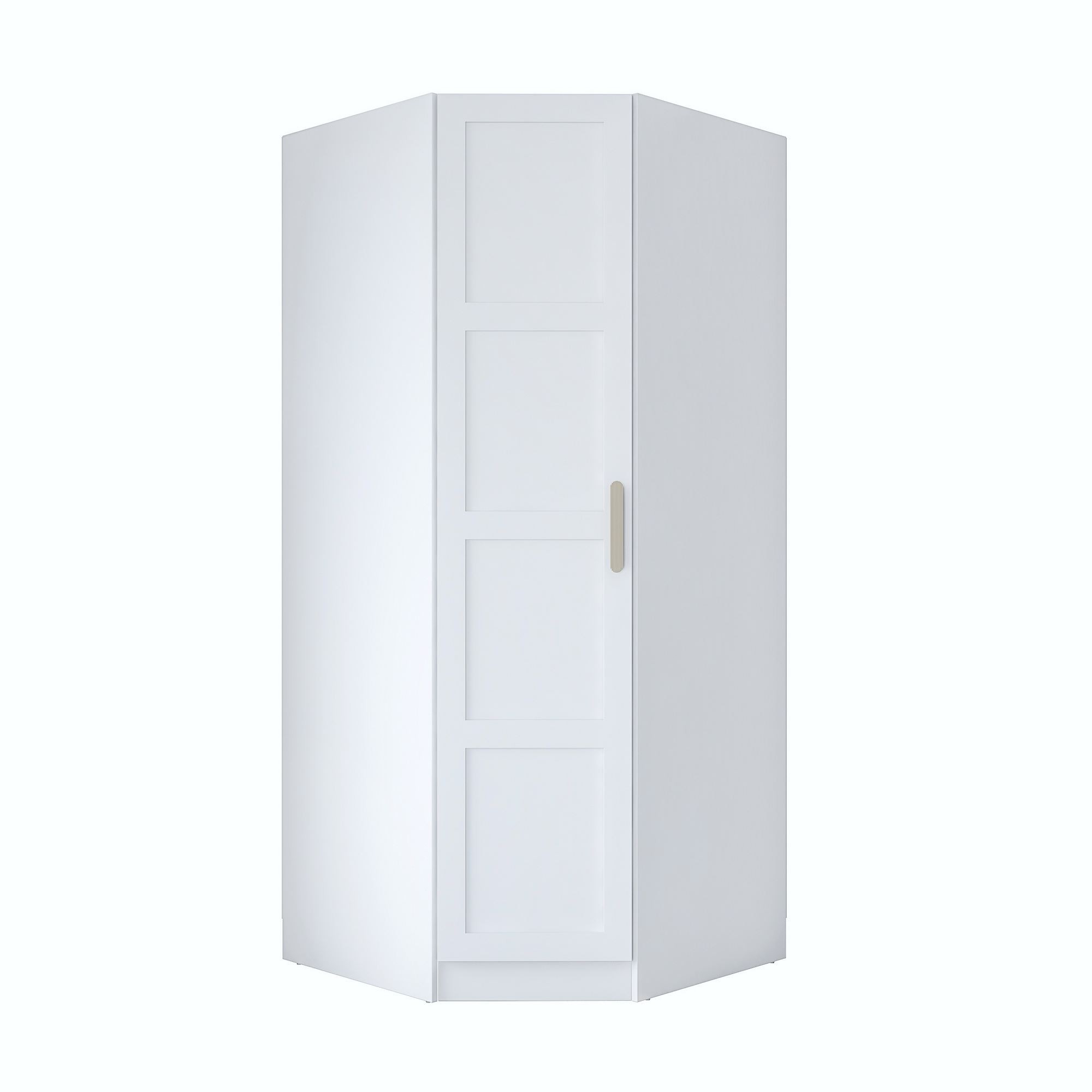 Dulap haine BA191, 91 x 210 x 57,5 cm, alb, PAL, spatiu de depozitare, fixare pe perete — imaginea 5