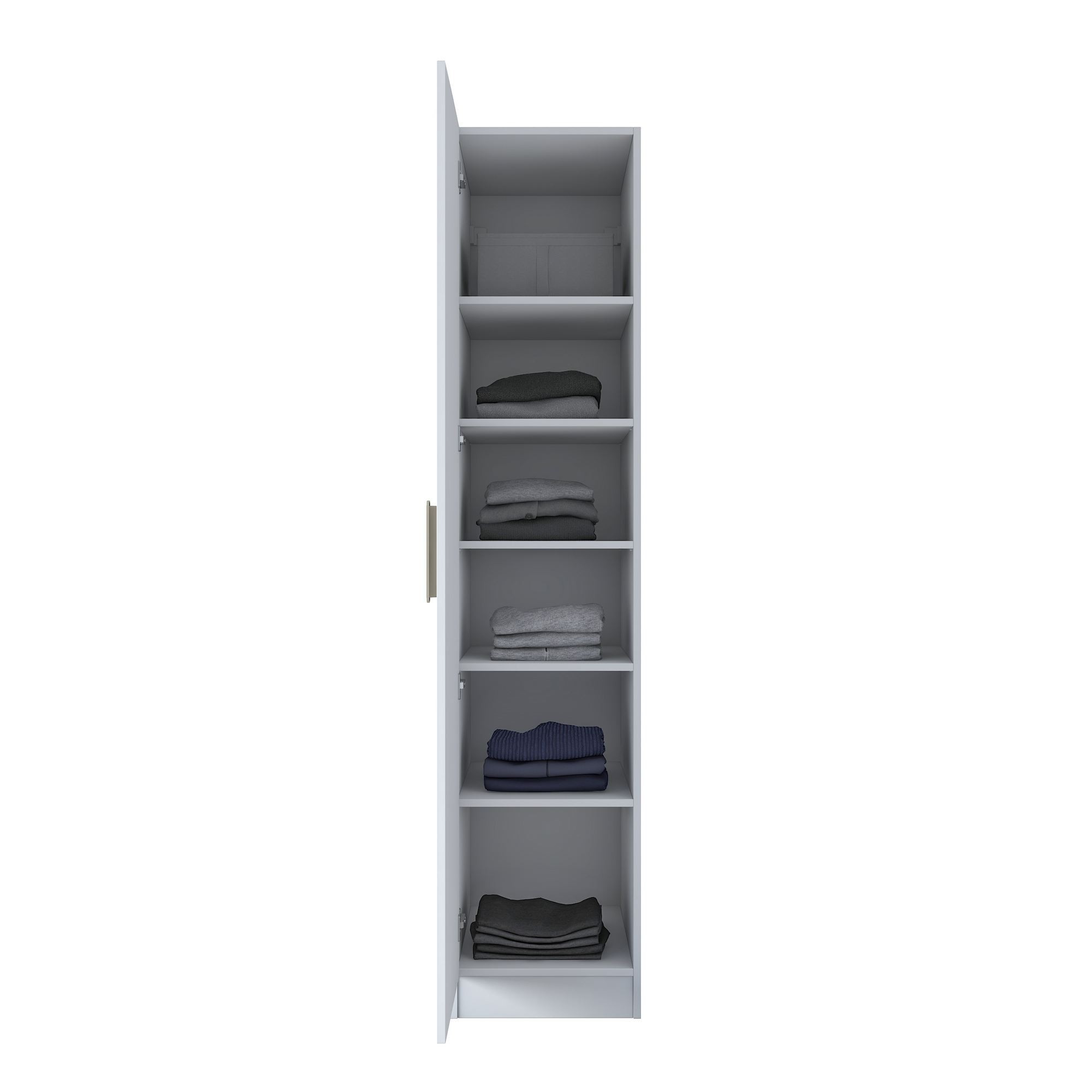Dulap haine BA182, 45 x 210 x 57,5 cm, alb, PAL, spatiu de depozitare, fixare pe perete — imaginea 6