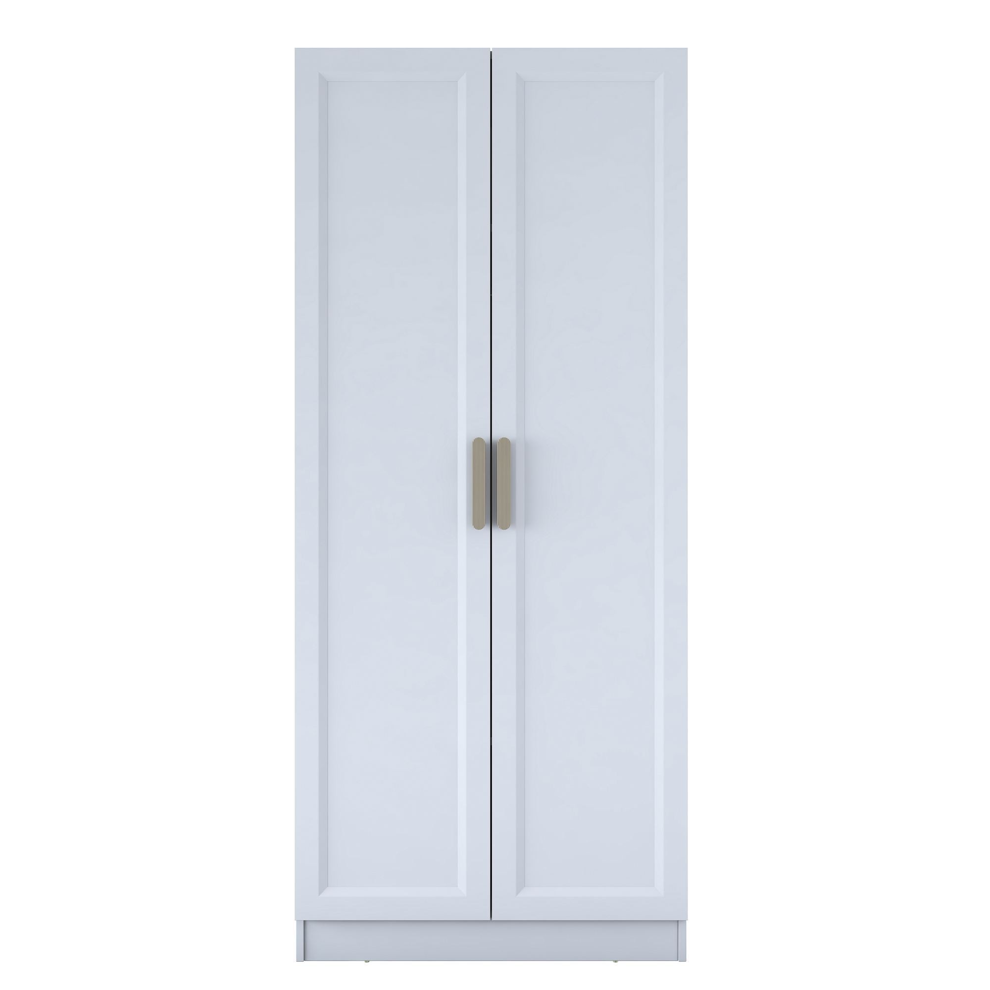 Dulap haine BA223, 90 x 210 x 57,5 cm, alb, PAL, spatiu de depozitare, fixare pe perete — imaginea 5