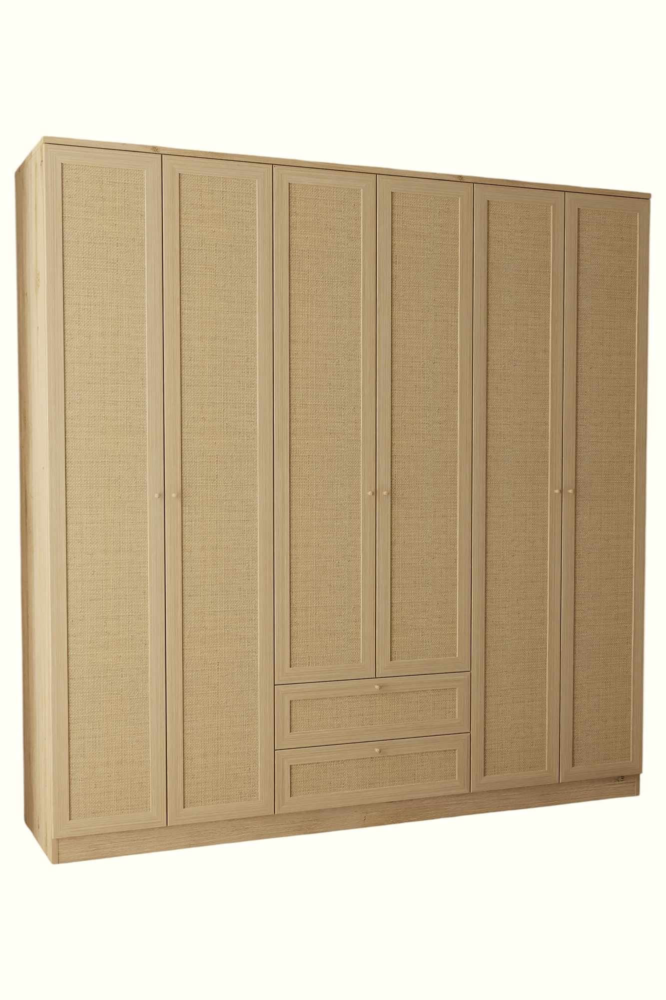 Dulap haine Baru 6 210, 206 x 210 x 52 cm, bej, PAL melaminat, organizare haine — imaginea 4