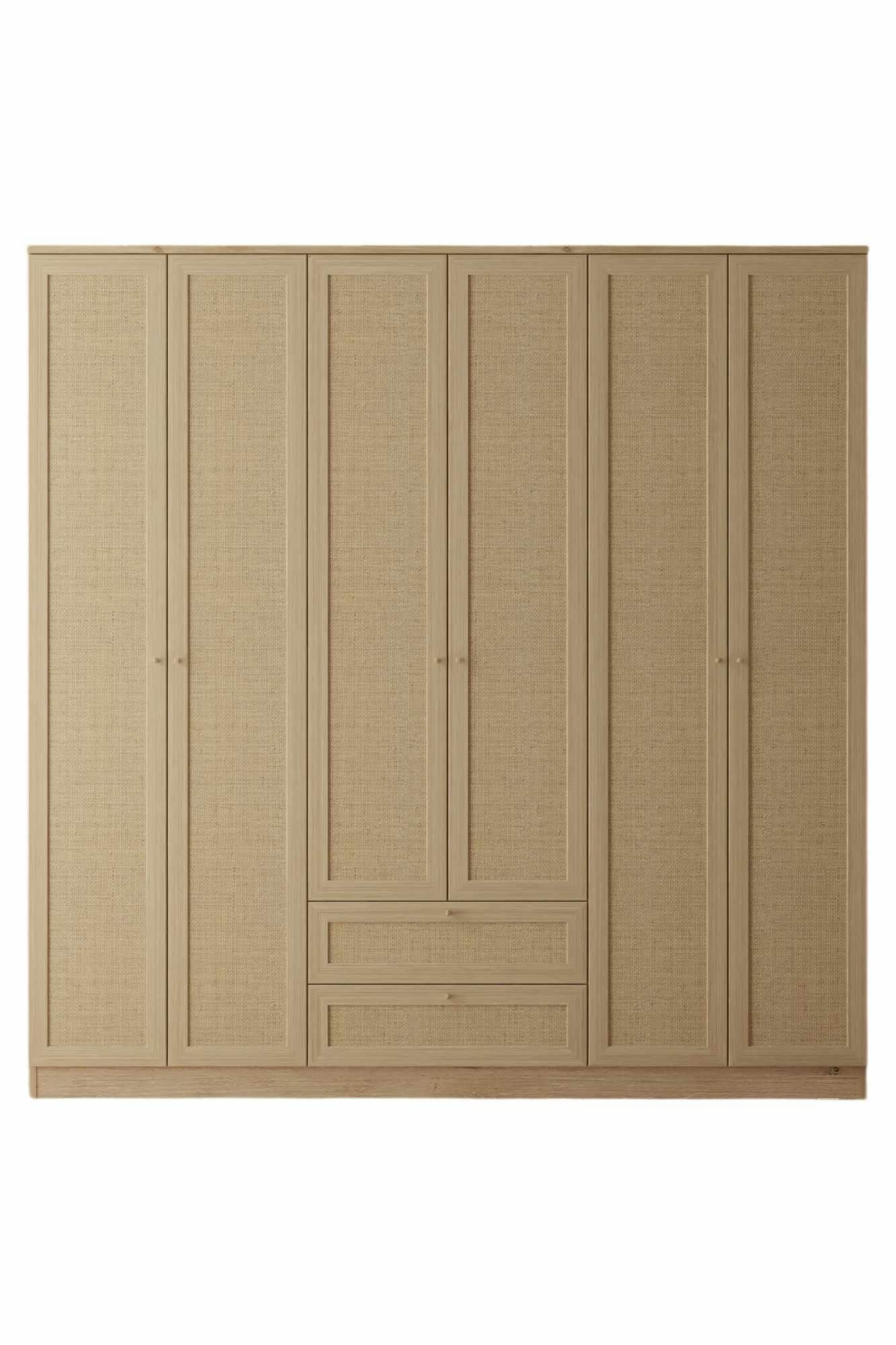 Dulap haine Baru 6 210, 206 x 210 x 52 cm, bej, PAL melaminat, organizare haine — imaginea 6
