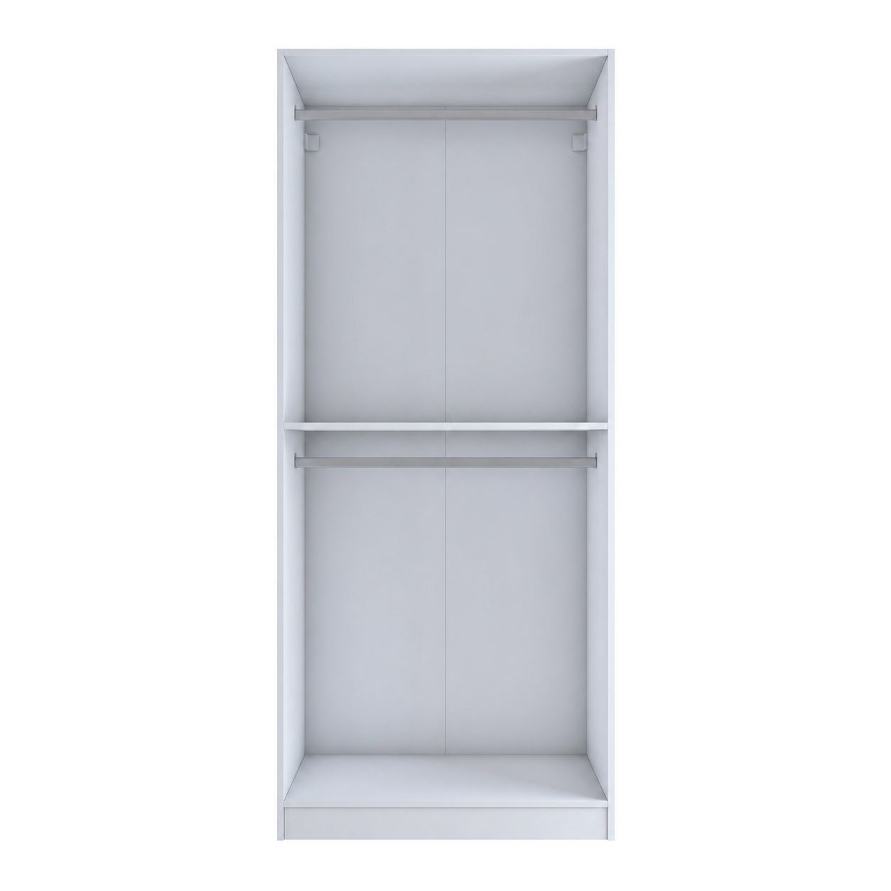 Dulap haine BA230, 90 x 210 x 57,5 cm, alb, PAL, spatiu de depozitare, fixare pe perete — imaginea 3