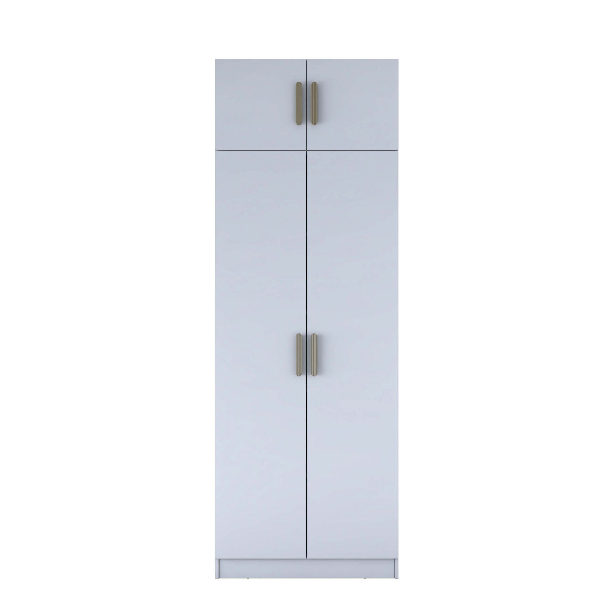 Dulap haine BA210, 90 x 255 x 57,5 cm, alb, PAL, spatiu de depozitare, fixare pe perete — imaginea 4