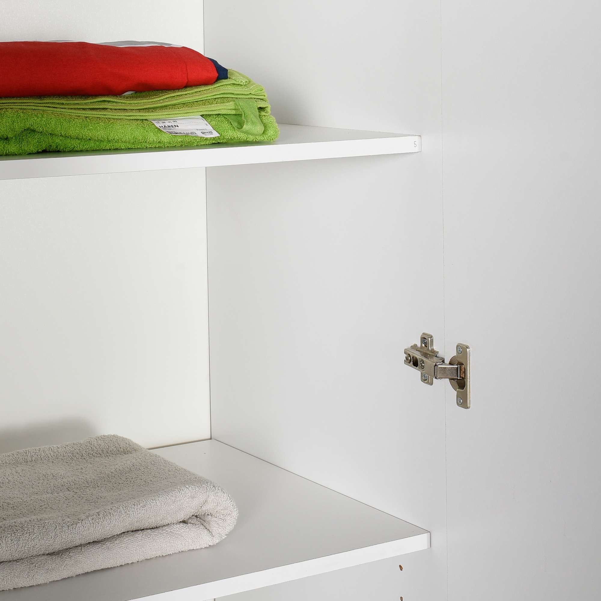 Dulap haine Base 6, 224 x 206 x 52 cm, alb, PAL melaminat, spatiu de depozitare, fixare pe perete — imaginea 3