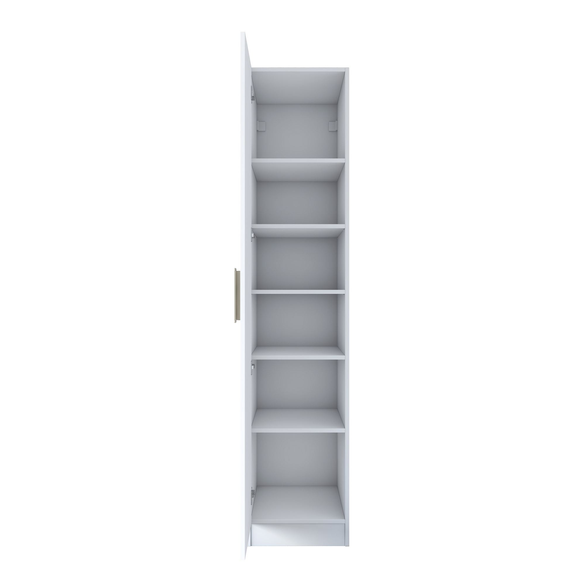 Dulap haine BA190, 45 x 210 x 57,5 cm, alb, PAL, spatiu de depozitare, fixare pe perete — imaginea 8