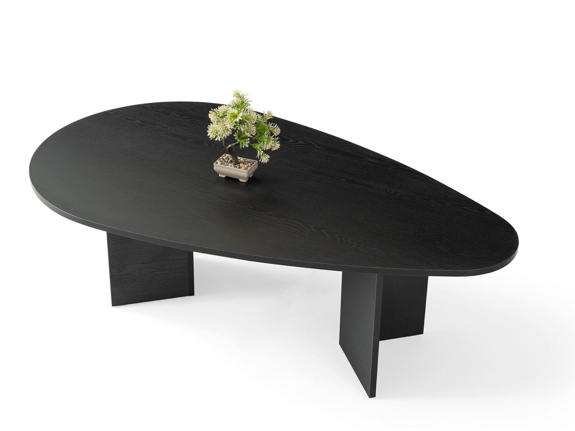 Masa de cafea Flap, 139, 5 x 42 x 79, 5 cm, lemn negru, PAL melaminat, design compact, wood negru — imaginea 3
