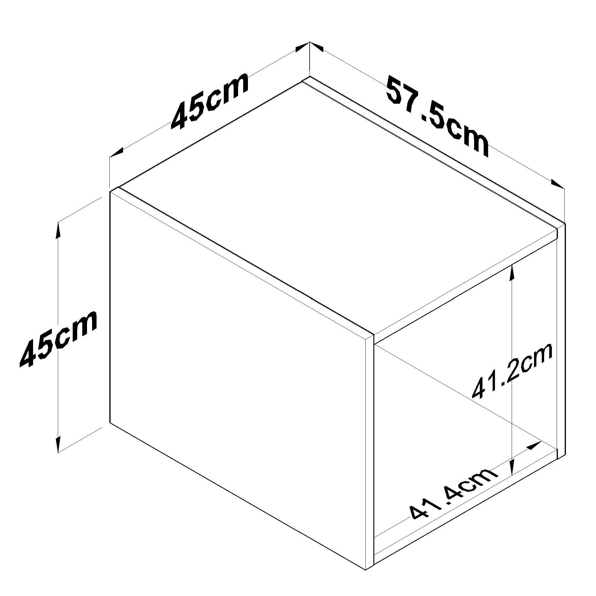 Dulap suspendat BA167 - 4589, 45 x 45 x 57,5 cm, alb, PAL, fixare pe perete — imaginea 5