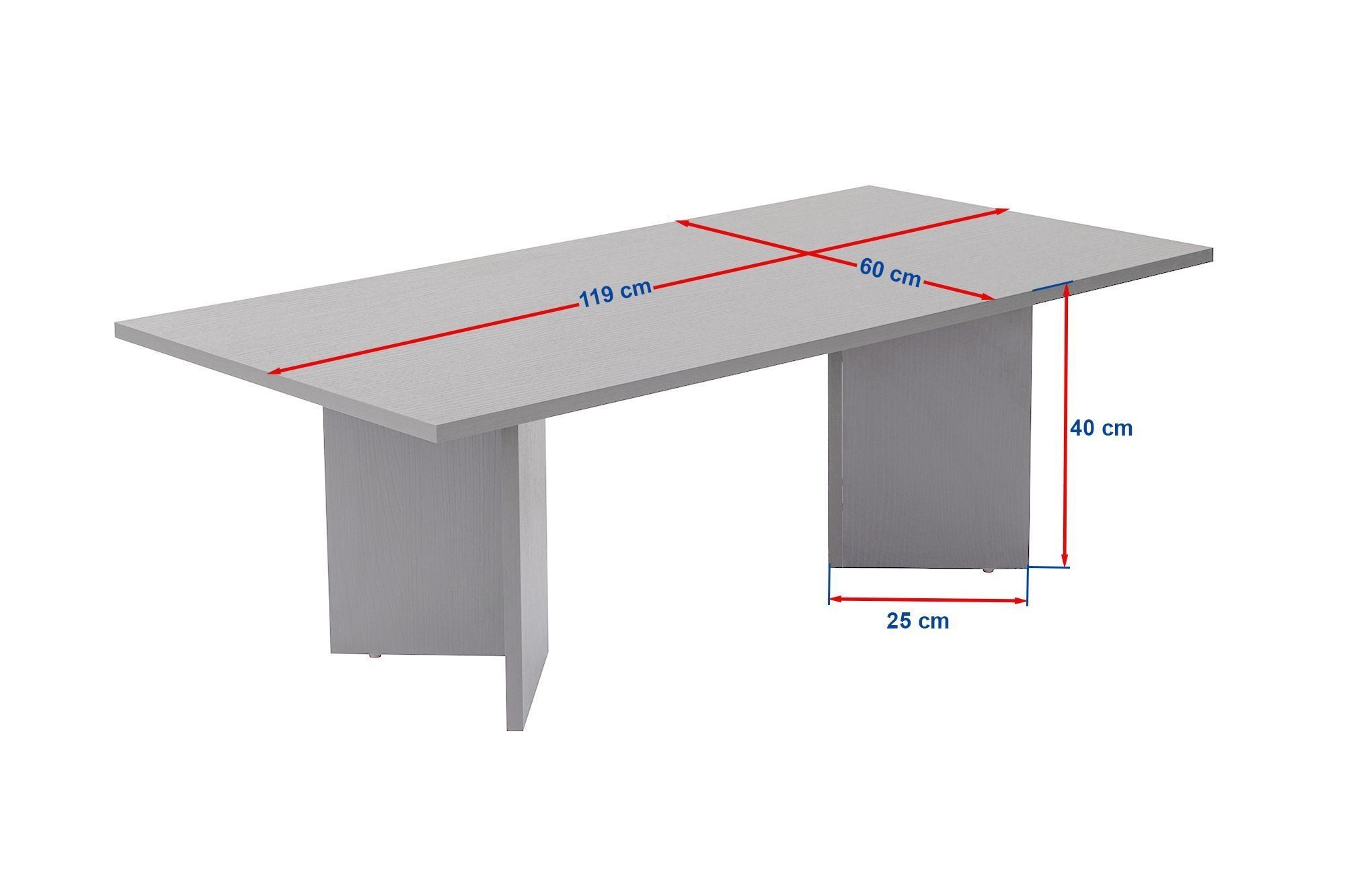 Masa de cafea Sabin, 119 x 40 x 60 cm, travertin venezia nuc, PAL melaminat, capacitate 25 kg — imaginea 5