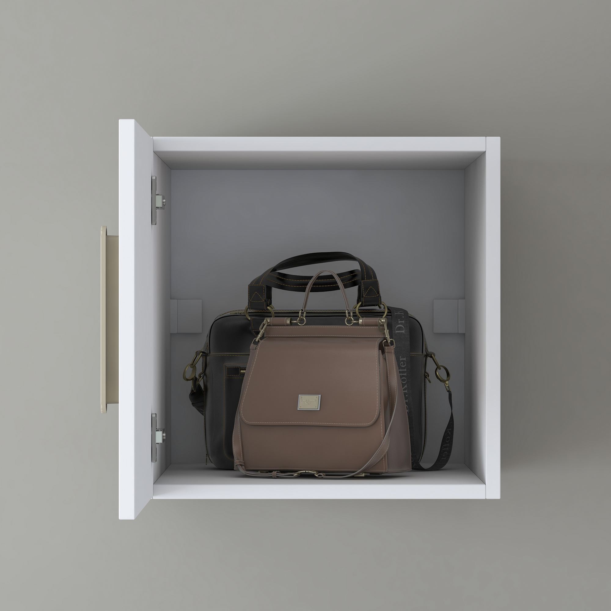 Dulap suspendat BA167 - 4589, 45 x 45 x 57,5 cm, alb, PAL, fixare pe perete — imaginea 9