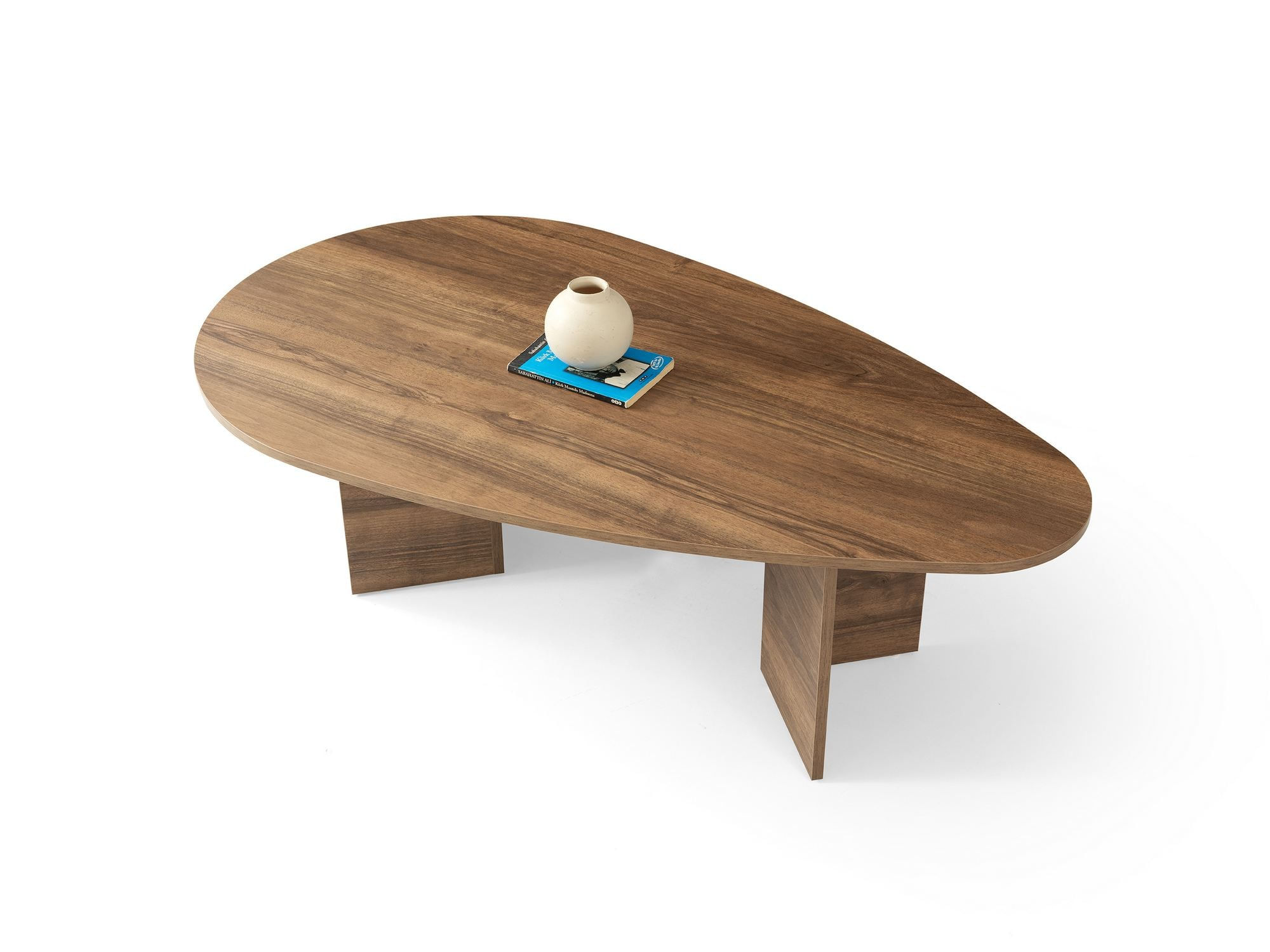Masa de cafea Flap, 139, 5 x 42 x 79, 5 cm, PAL melaminat, design compact, nuc — imaginea 3