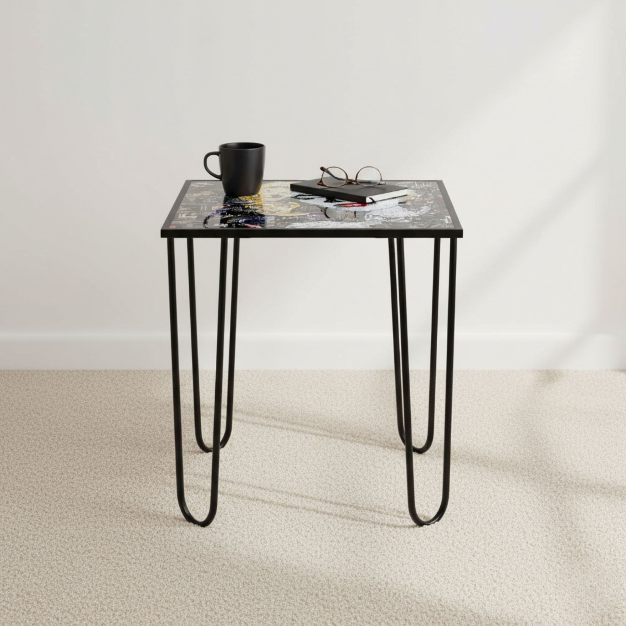 Masa de cafea Shb-032-E, 53 x 55 x 53 cm, multicolor, metal, design compact — imaginea 4