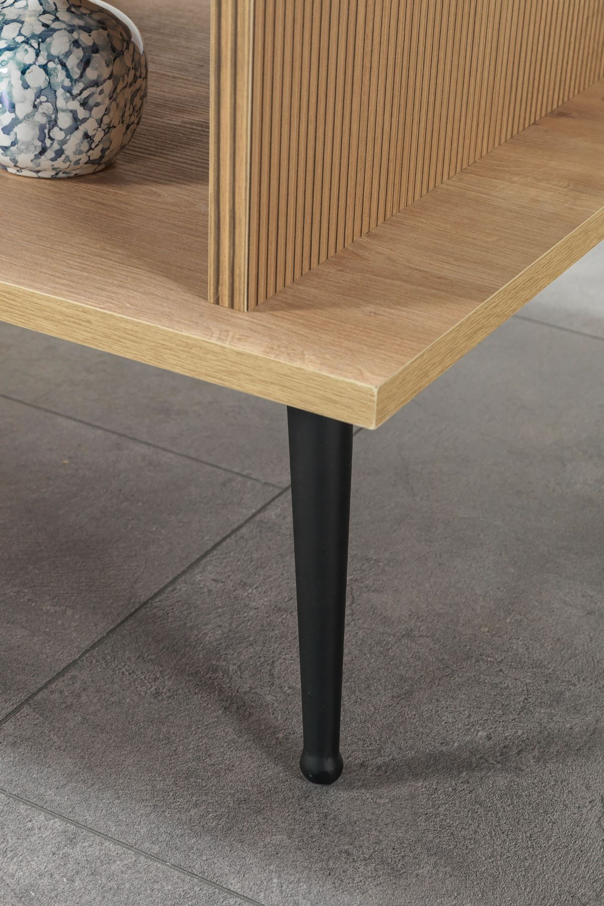 Masa de cafea Şile 2010, 100 x 40 x 56 cm, stejar safir, PAL melaminat, design compact — imaginea 5