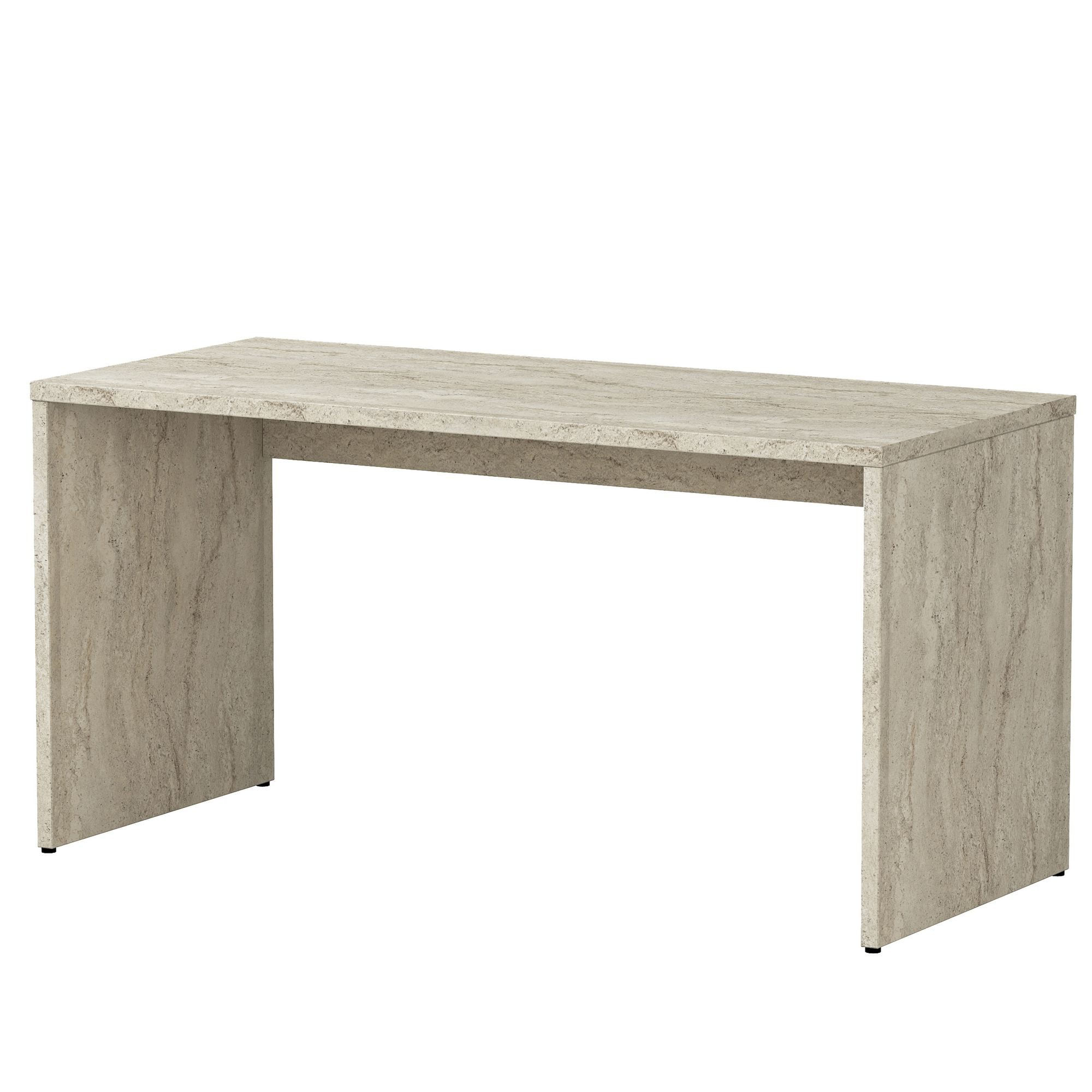 Masa de cafea AB114, 90 x 44,8 x 40 cm, travertin, PAL, design compact — imaginea 6