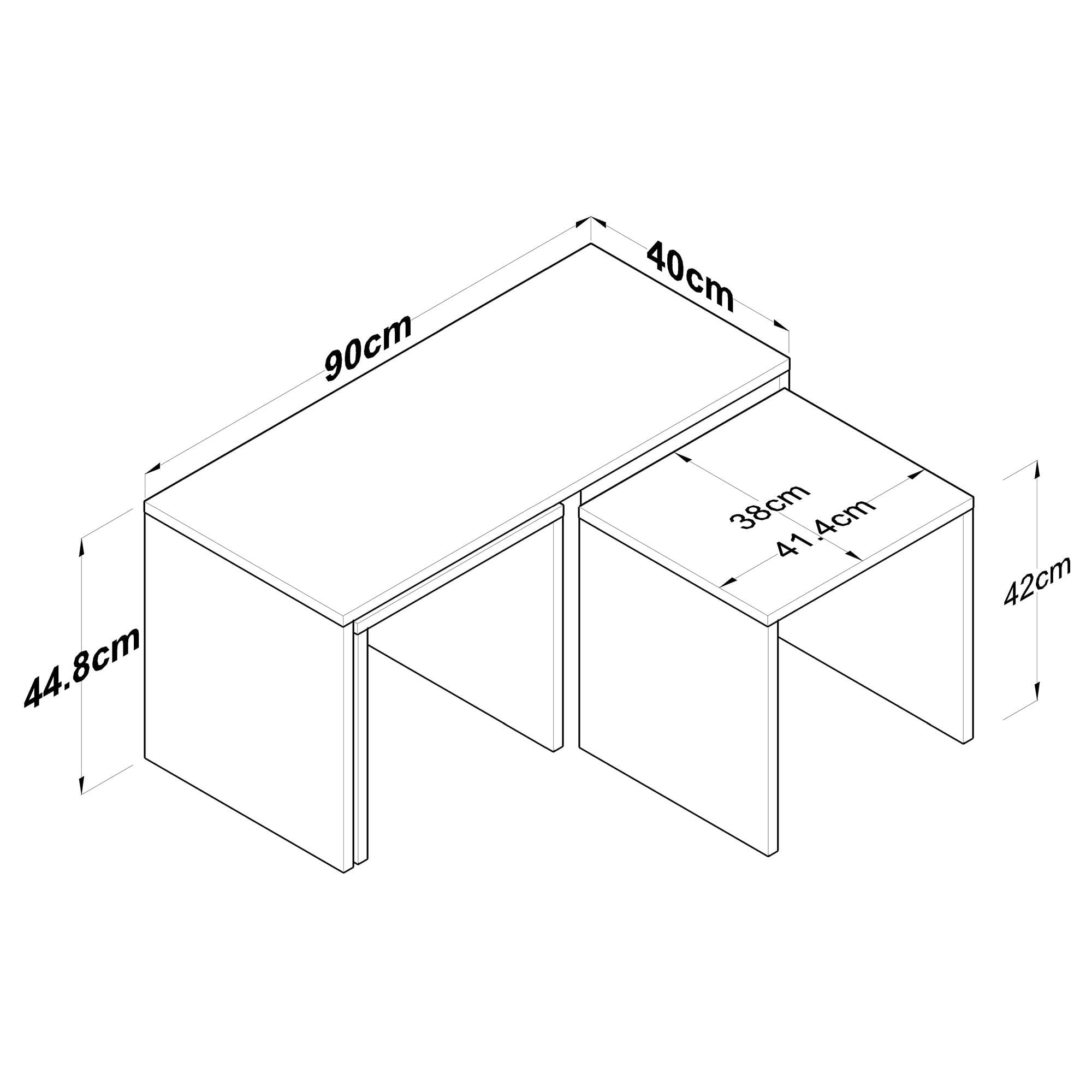 Masa de cafea AB114, 90 x 44,8 x 40 cm, travertin, PAL, design compact — imaginea 7