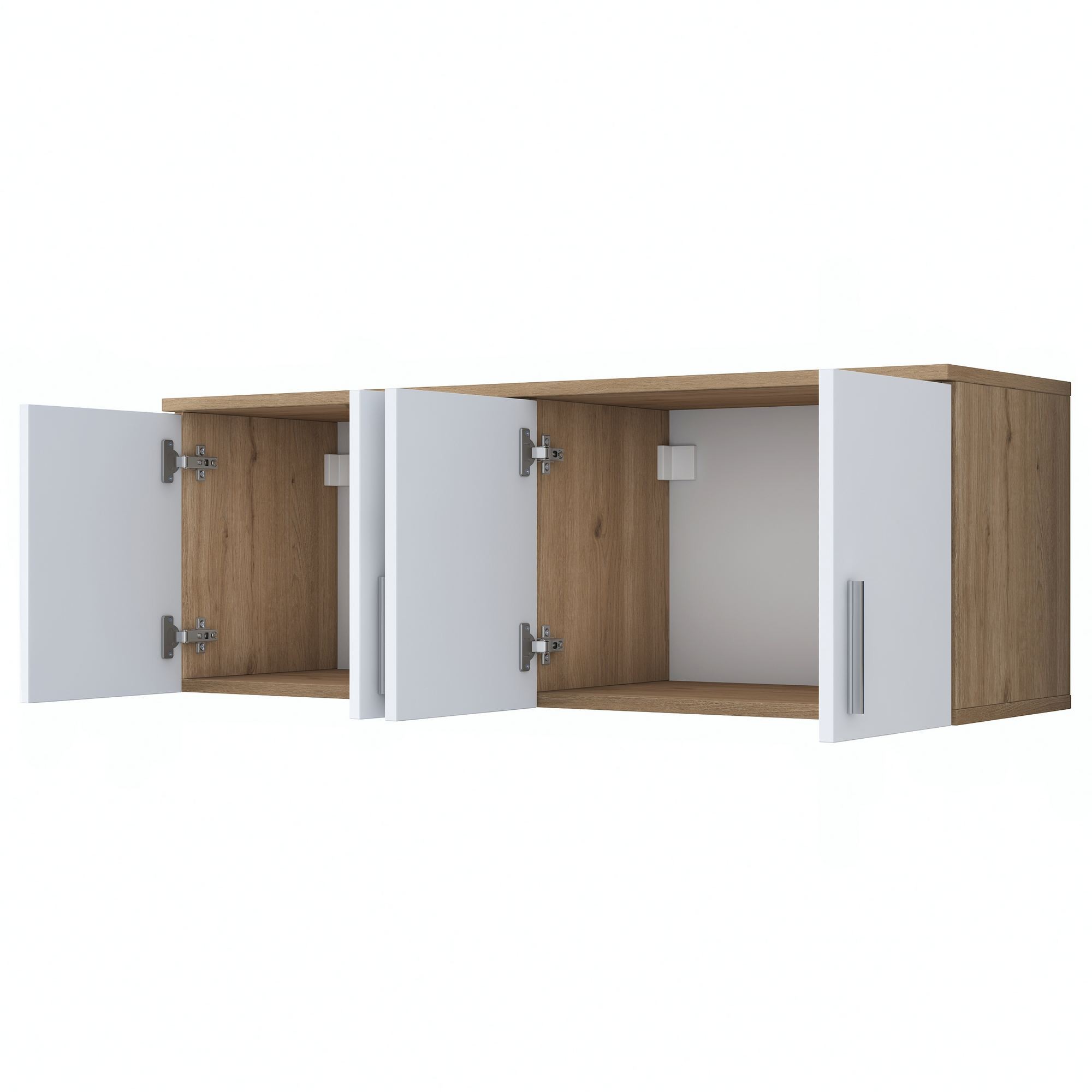 Dulap suspendat EA150 - 4632, 120 x 41,4 x 37,5 cm, nuc alb, PAL, fixare pe perete — imaginea 2