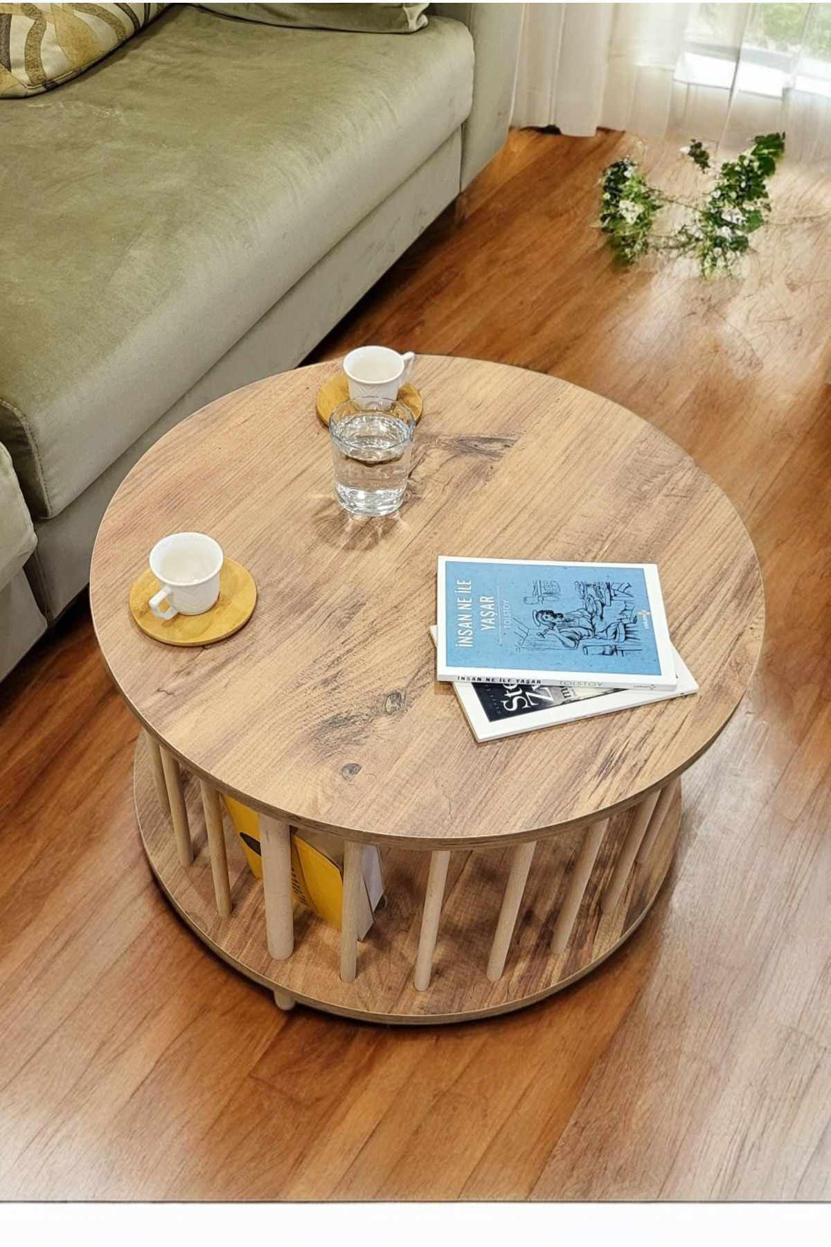 Masa de cafea Peka-0108, pin, PAL melaminat, design compact — imaginea 5