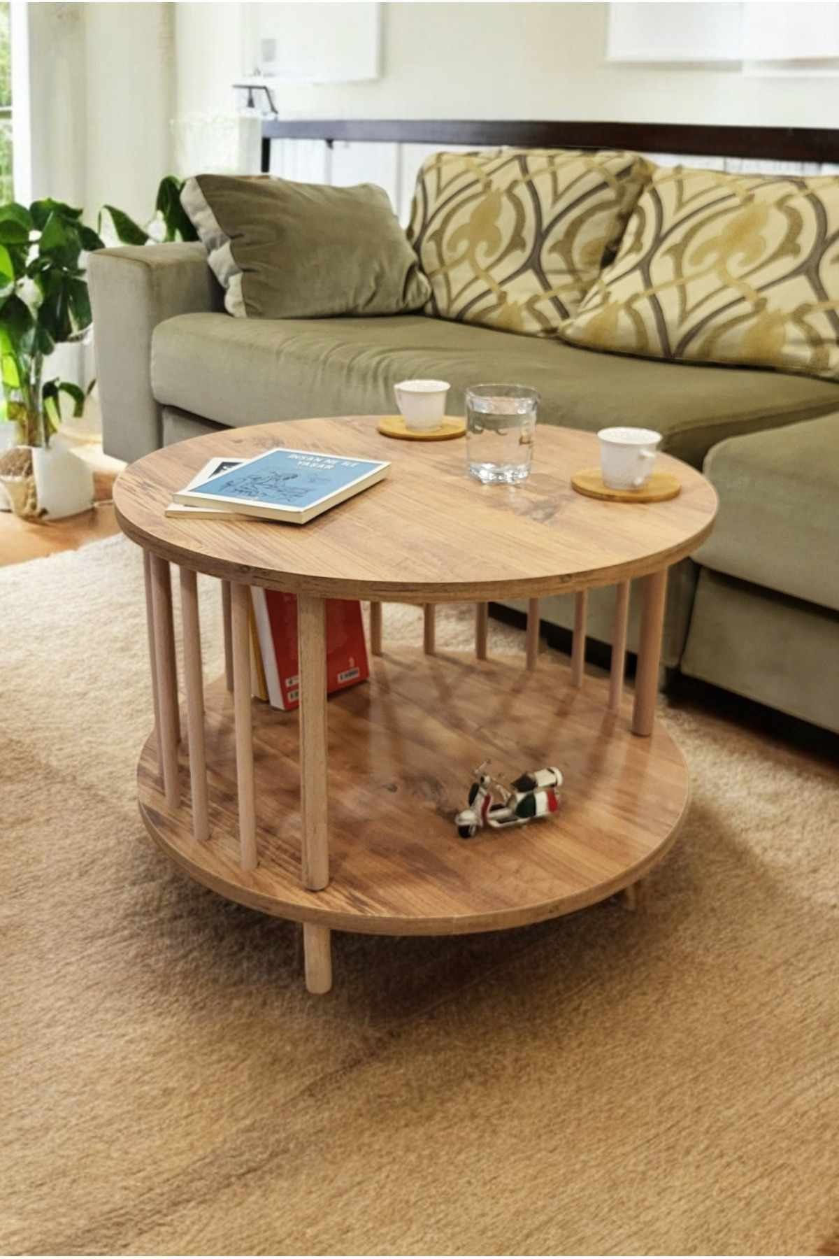 Masa de cafea Peka-0108, pin, PAL melaminat, design compact — imaginea 6