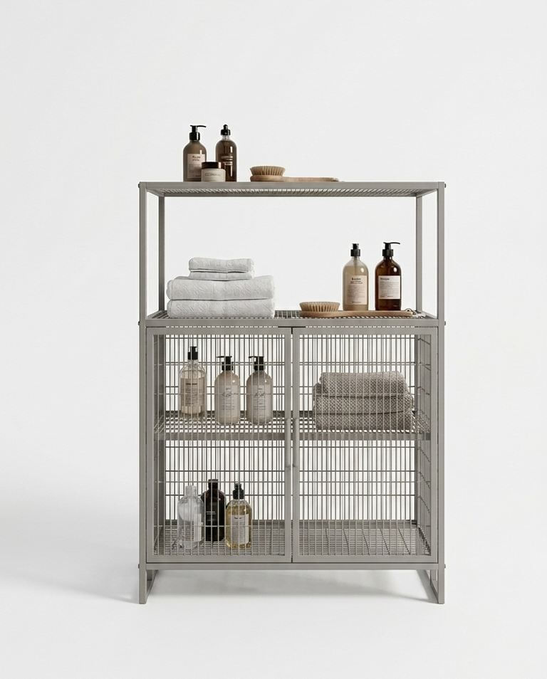 Dulap Kron, 68,5 x 91,5 x 33 cm, gri, metal — imaginea 2