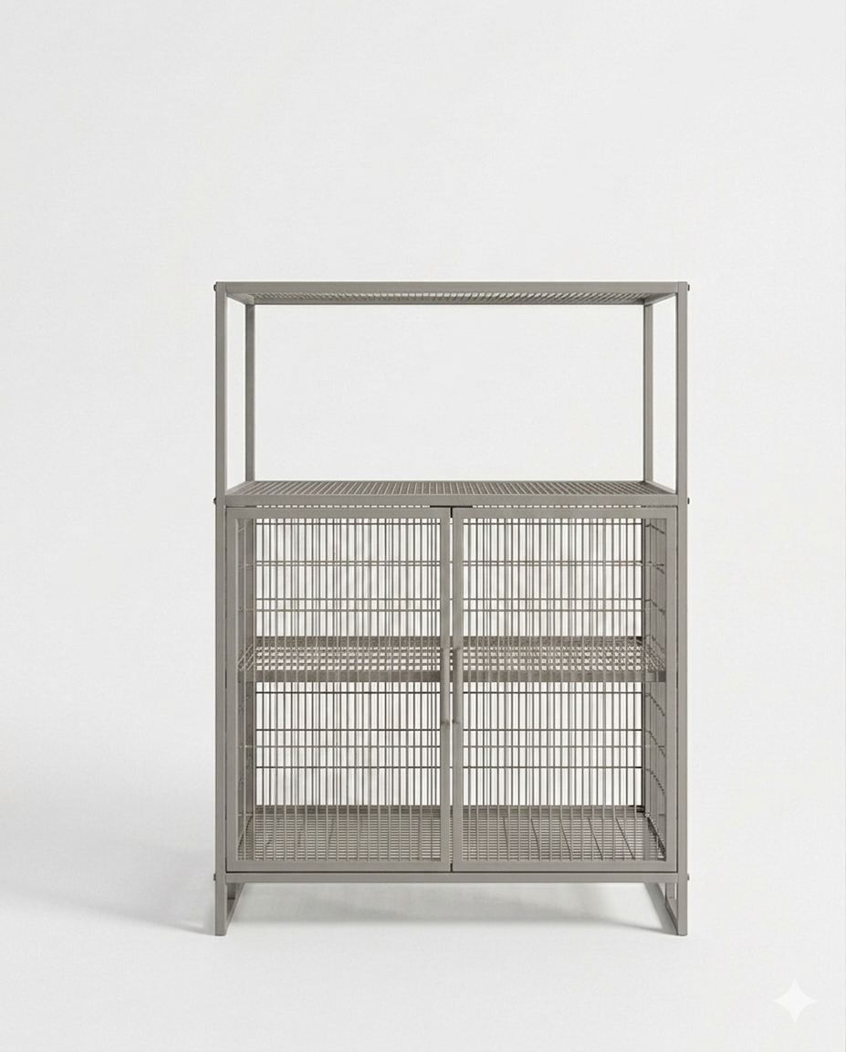Dulap Kron, 68,5 x 91,5 x 33 cm, gri, metal — imaginea 4