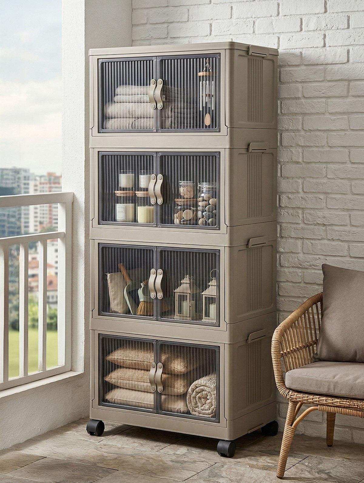 Dulap Lavine 127, 56 x 127 x 56 cm, maro deschis, light maro — imaginea 5