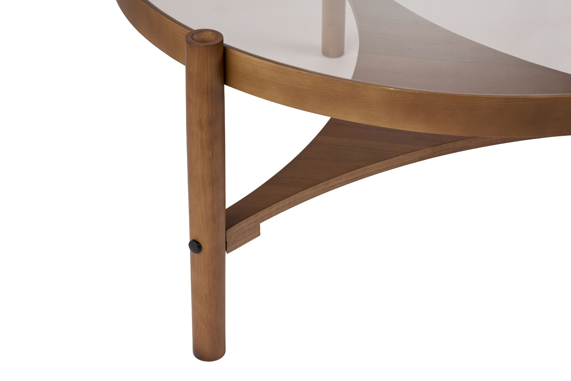 Masa de cafea Clover, 100 x 46 x 100 cm, MDF, design compact, nuc — imaginea 2